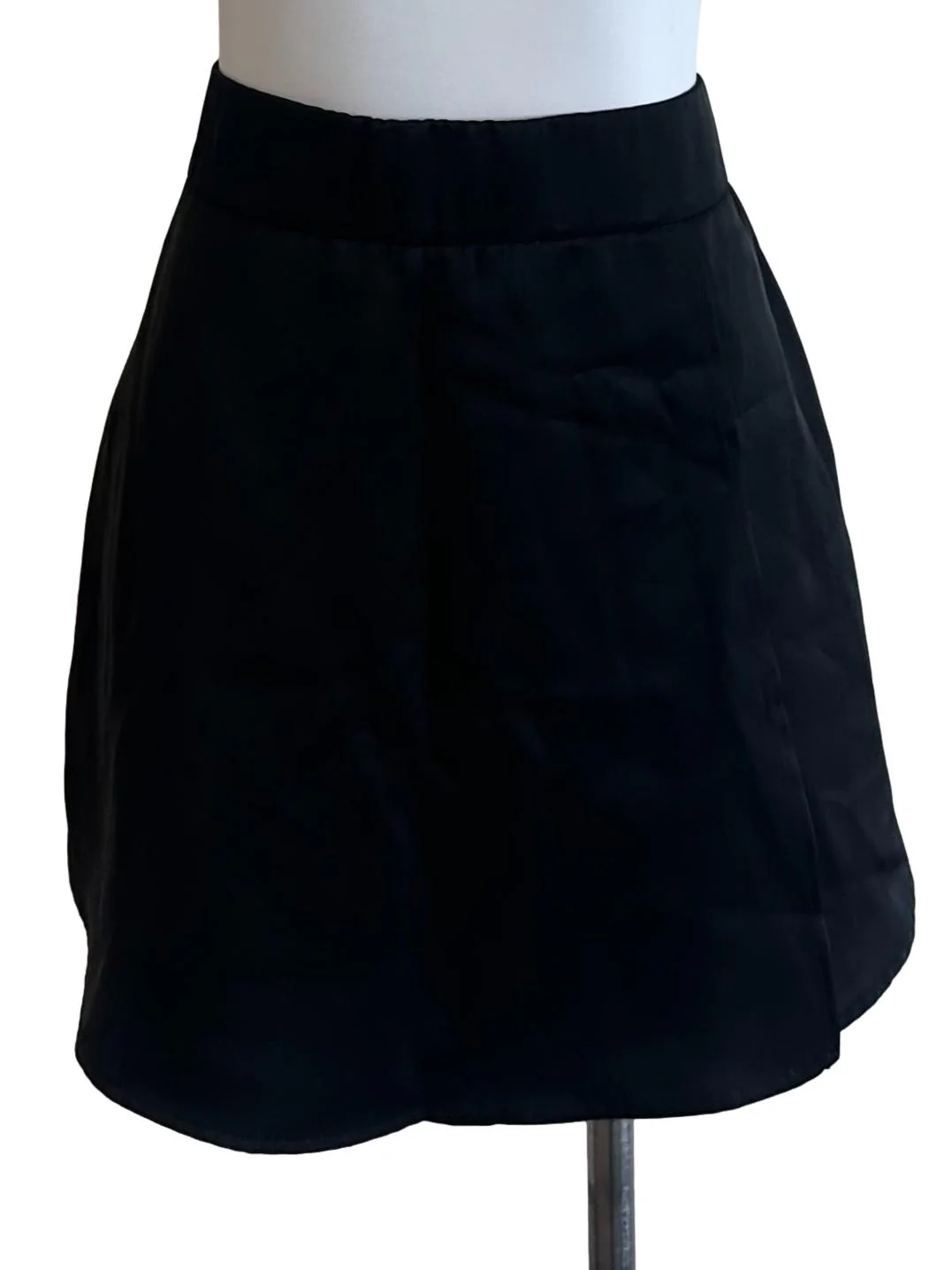 Raven Black Satin Skorts