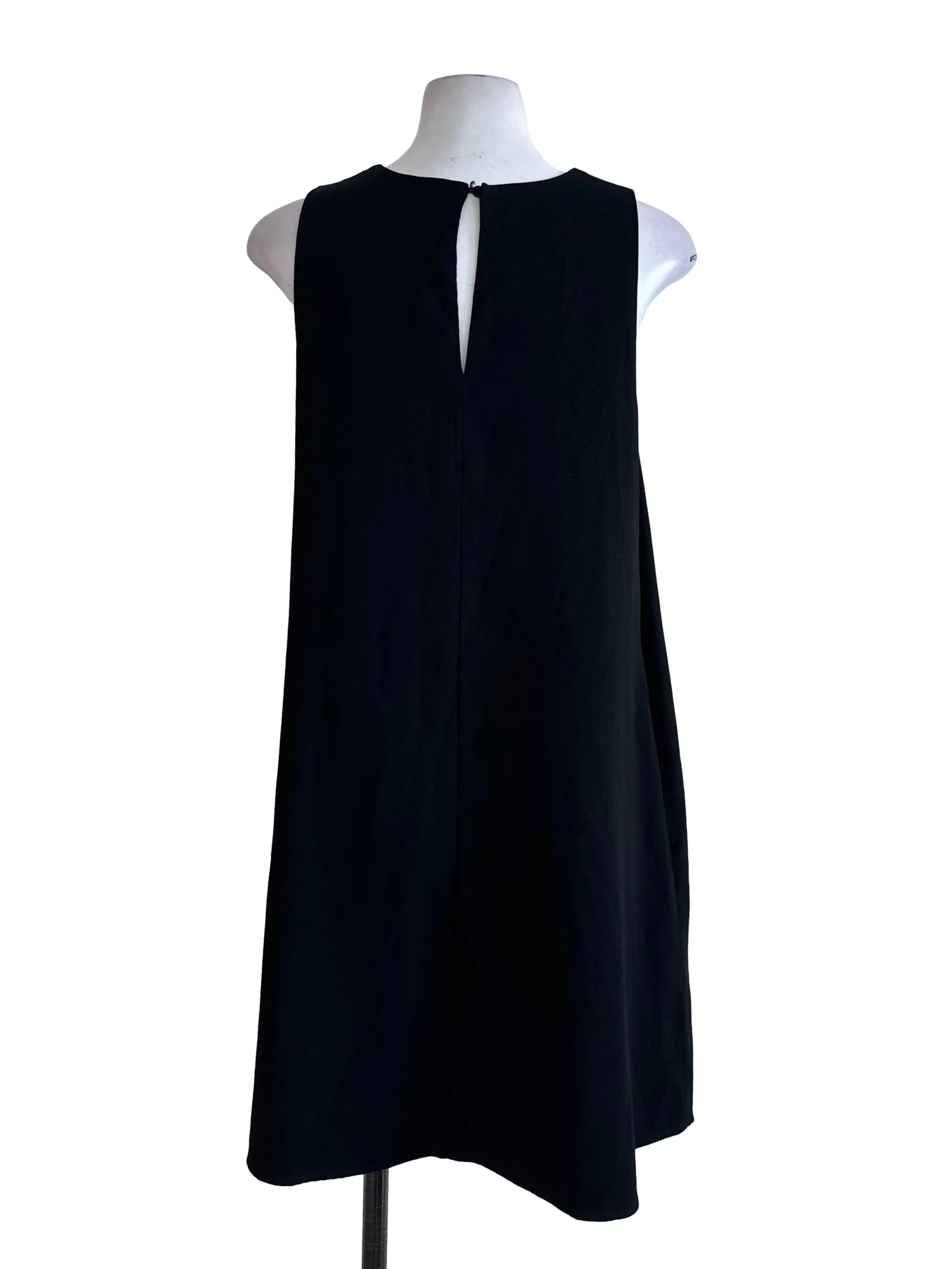 Raven Black Sleeveless Loose Shift Dress - Image 2