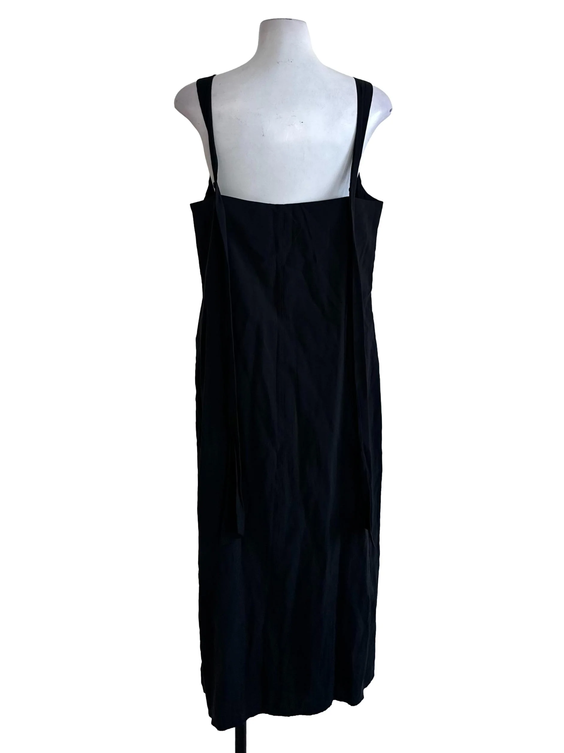 Raven Black Square Neck Slip Dress - Image 2