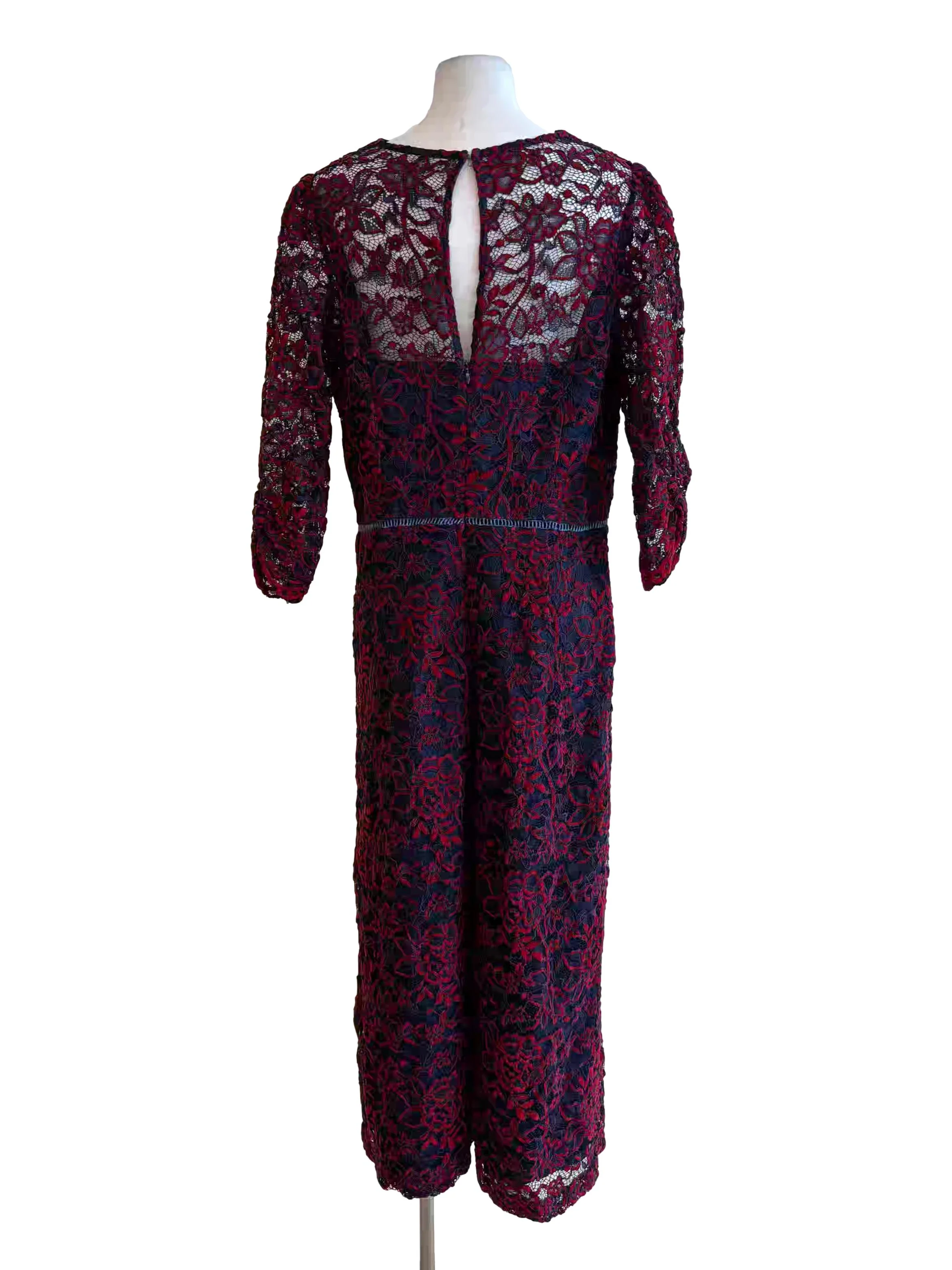 Red And Blue Lace Jumpsuit - Image 2