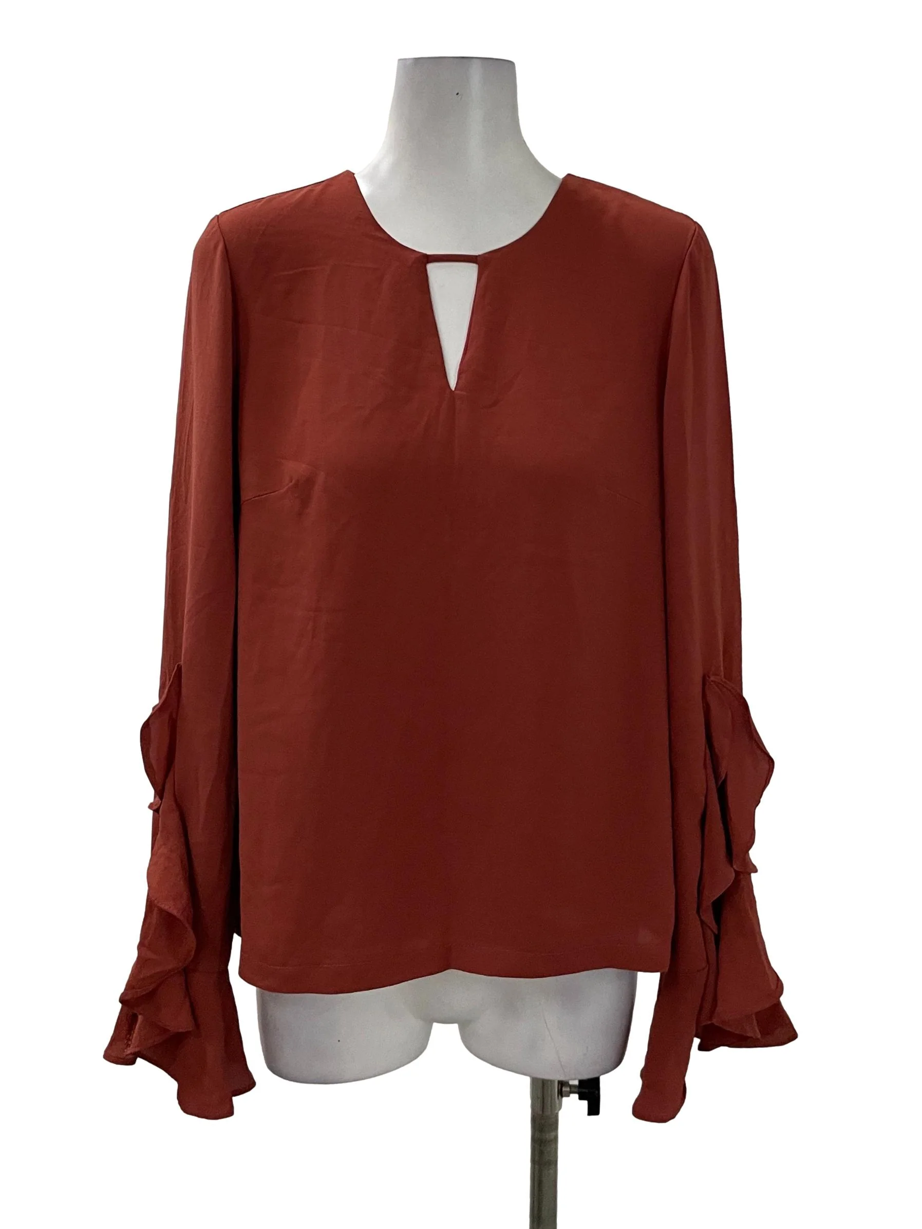 Red Bell Sleeve Top