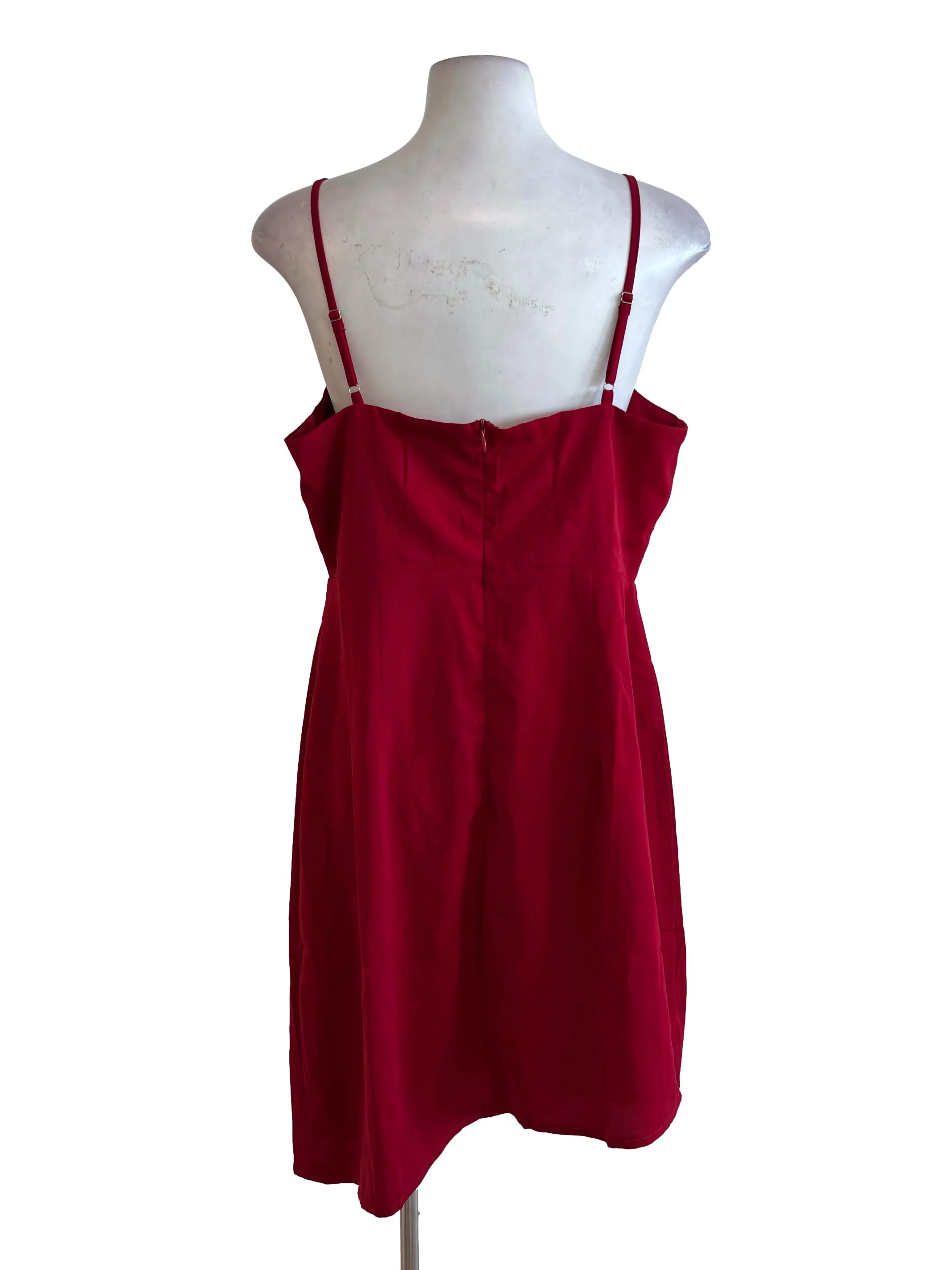 Red Bow Detail Mini Dress - Image 2
