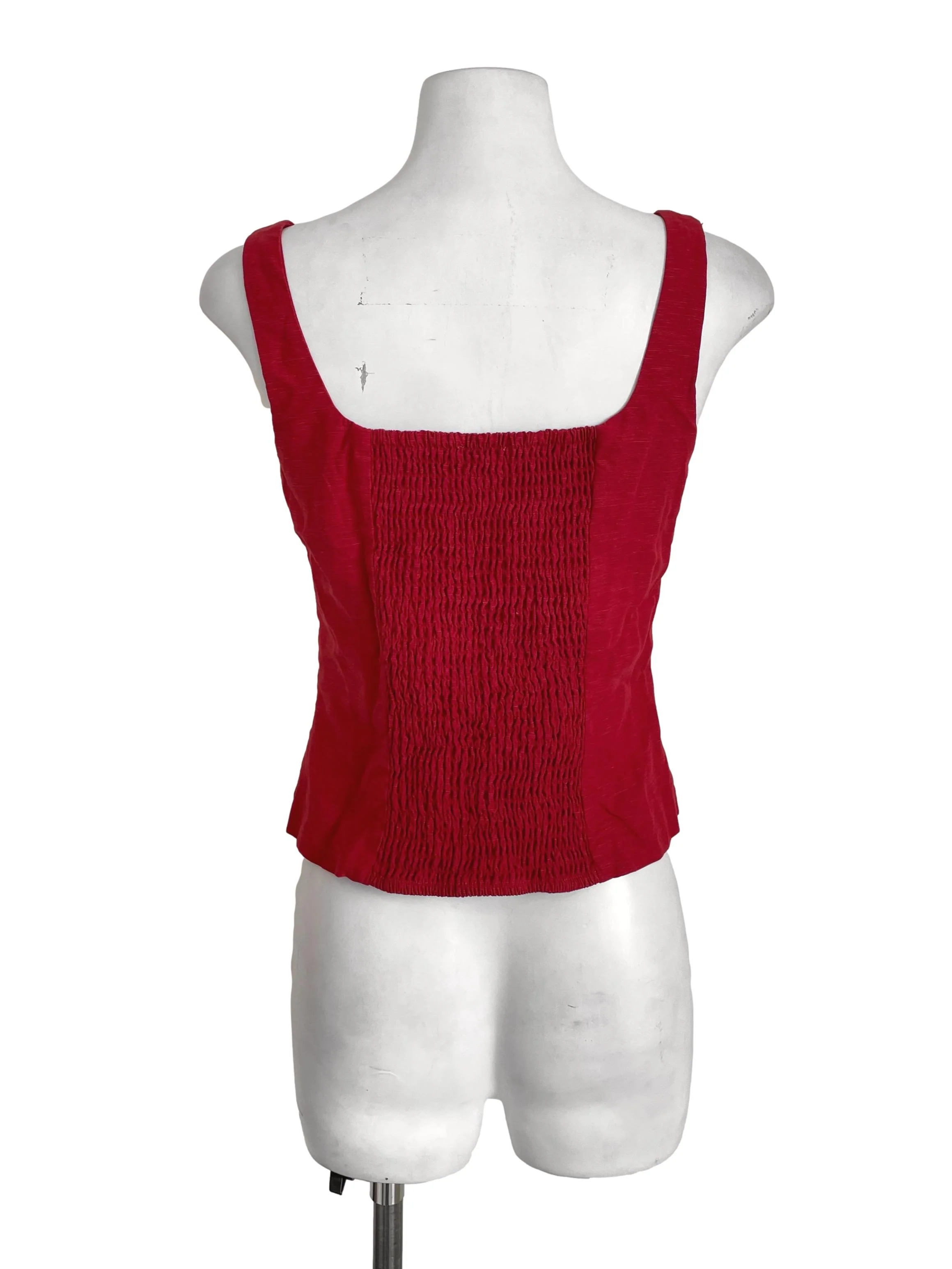 Red Button Down Mini Top TEM - Image 2
