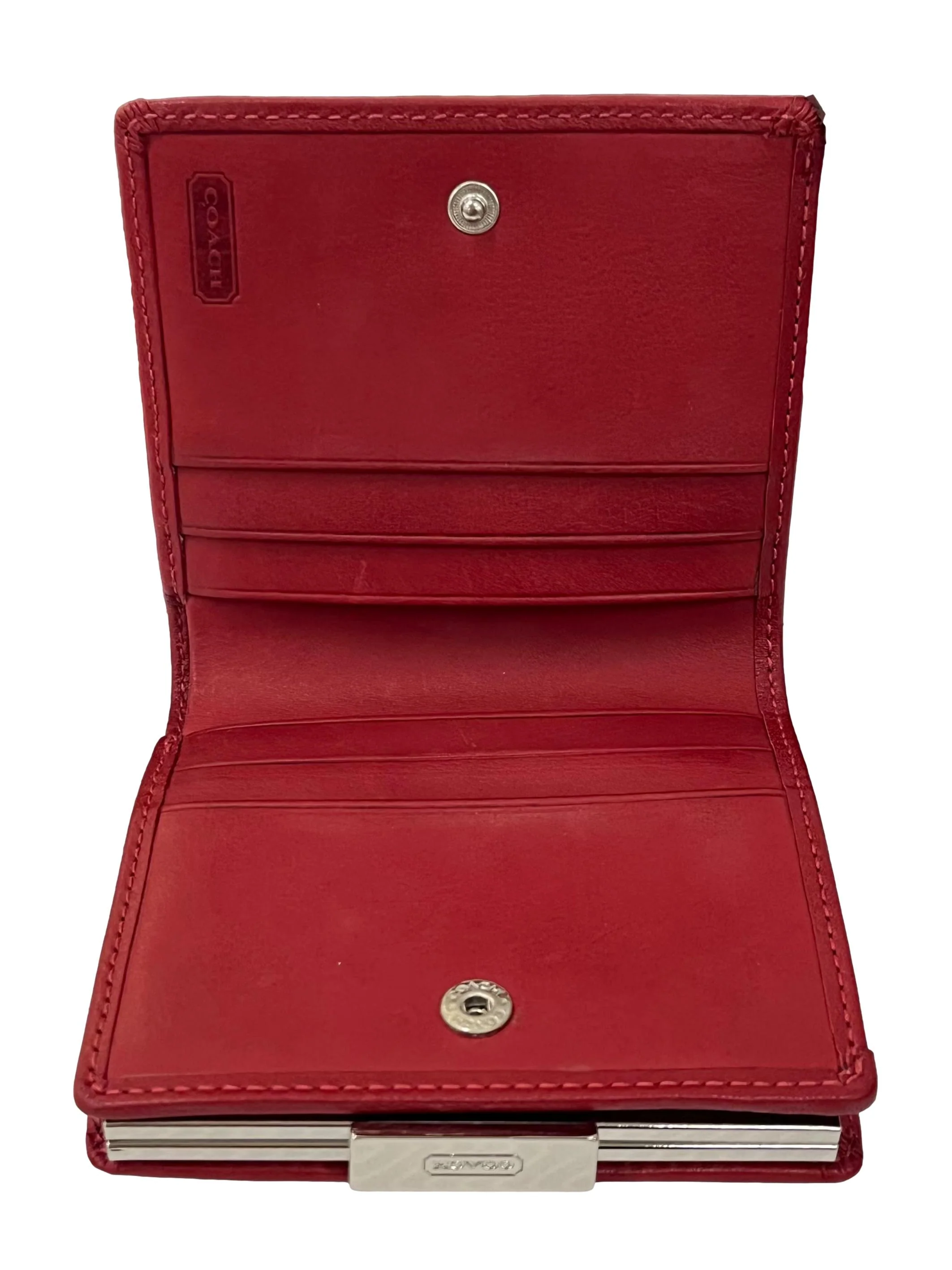 Red Leather Bifold Wallet CSN - Image 5