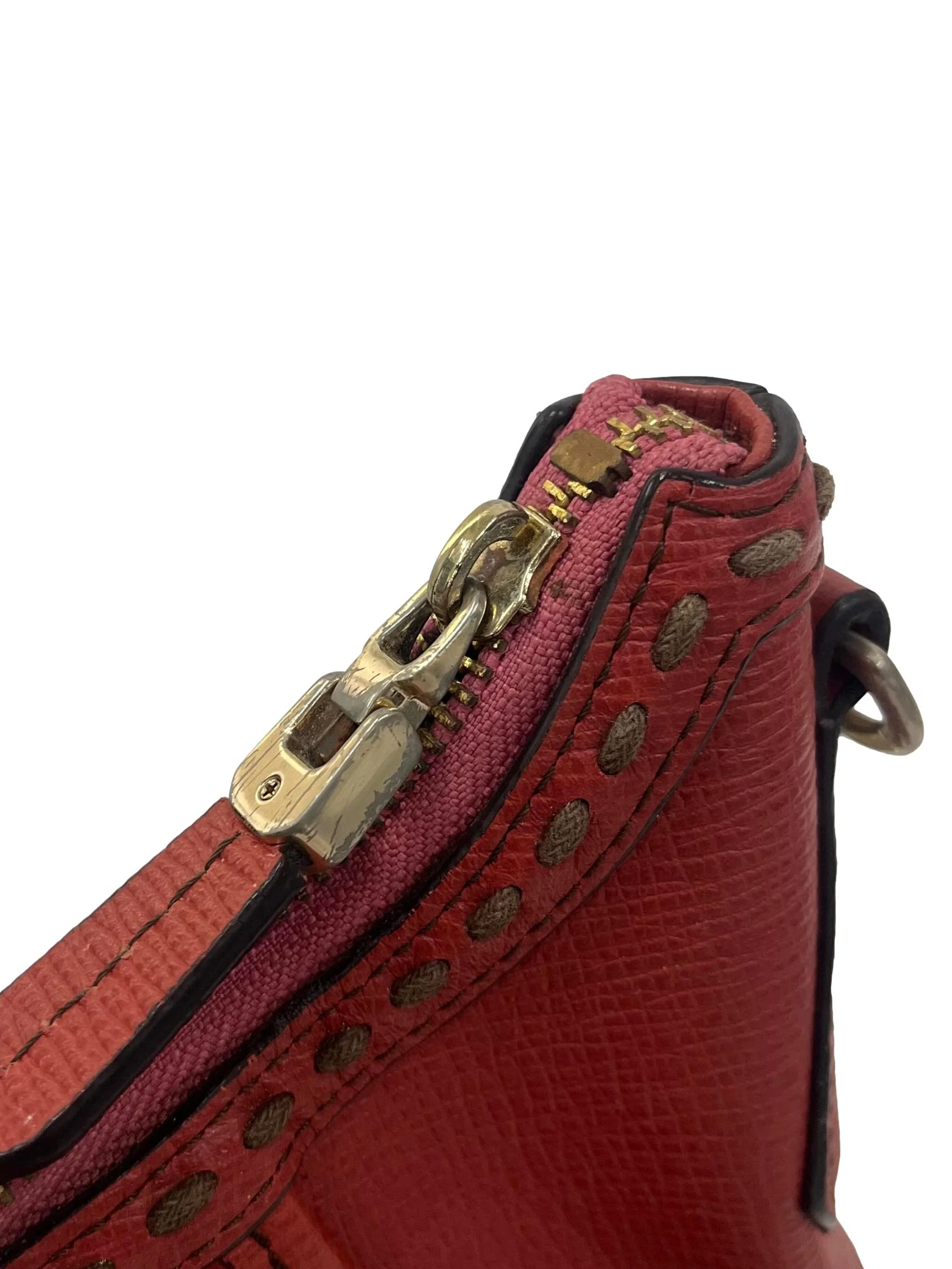 Red Leather Shoulder Bag CSN - Image 6