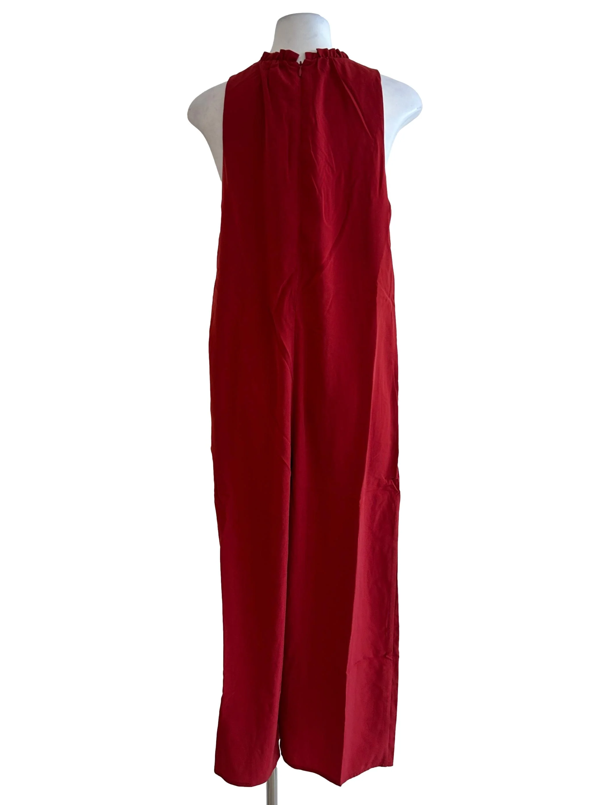 Red Ruffle Collar Jumpsuit OSN - Image 2