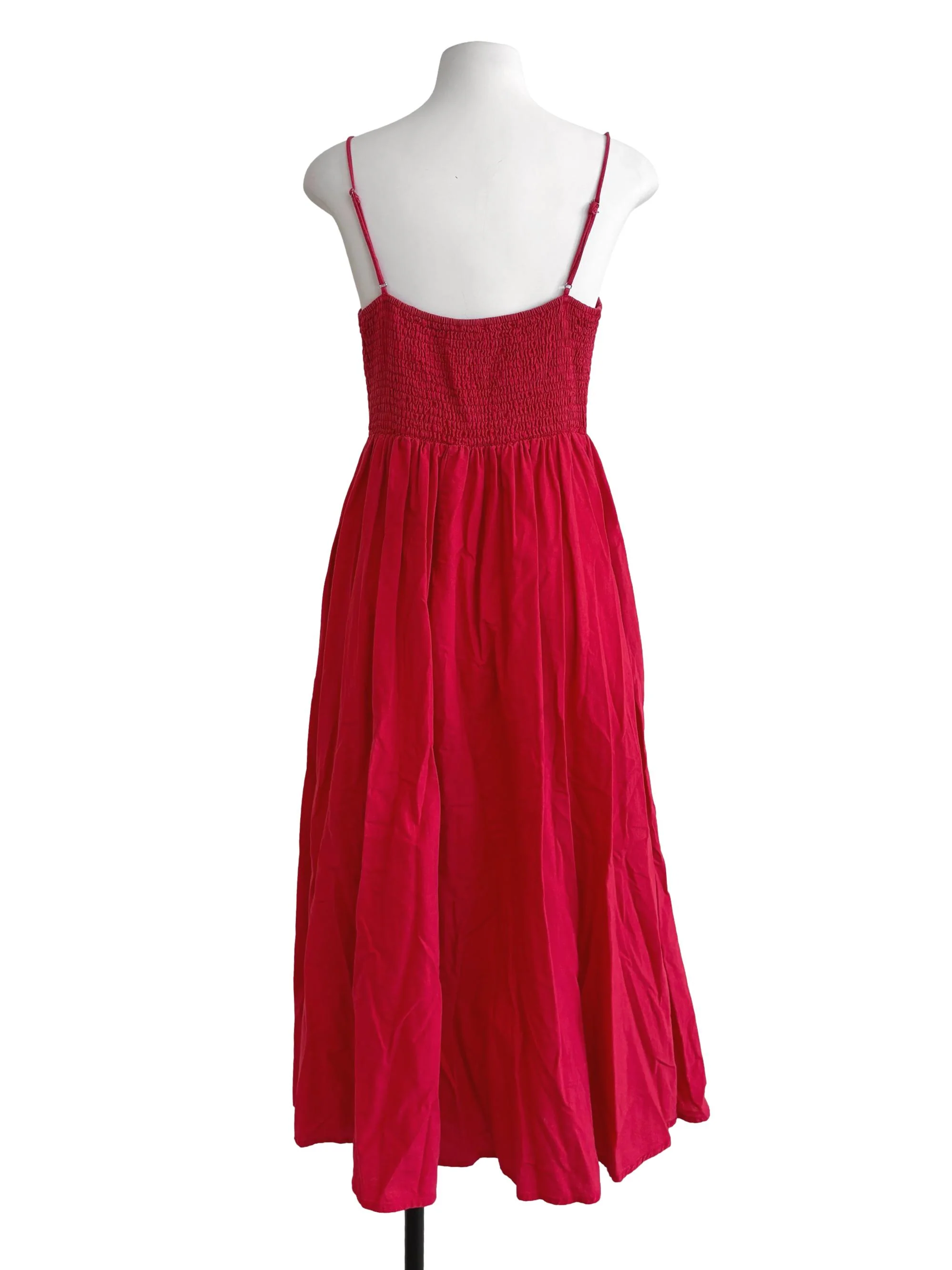 Red Smocked Cami Dress - Image 2