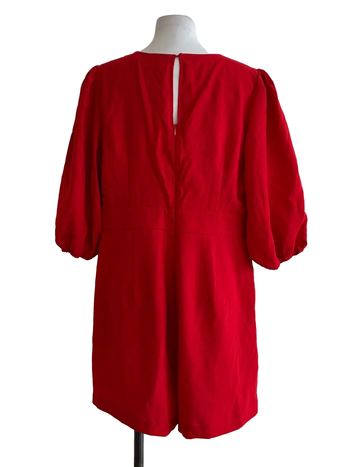 Red Bow V-Neckline Romper - Image 2