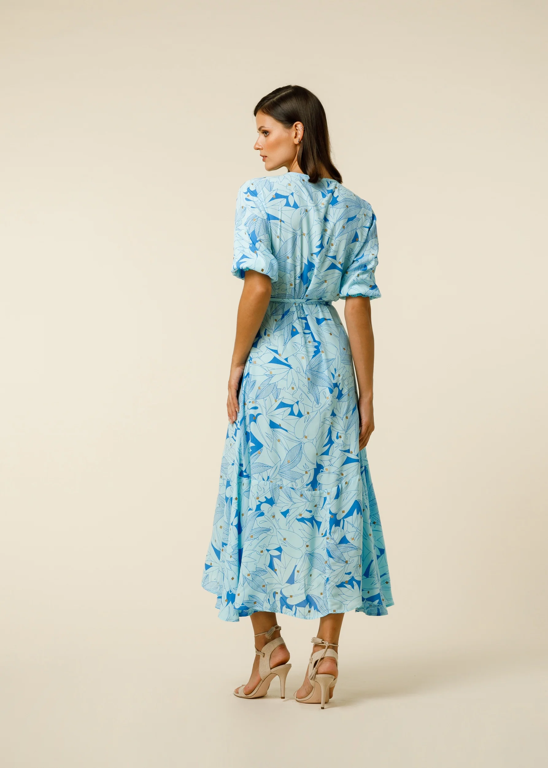 Elora Wrap Dress in Aquamarine - Blue CSN - Image 7