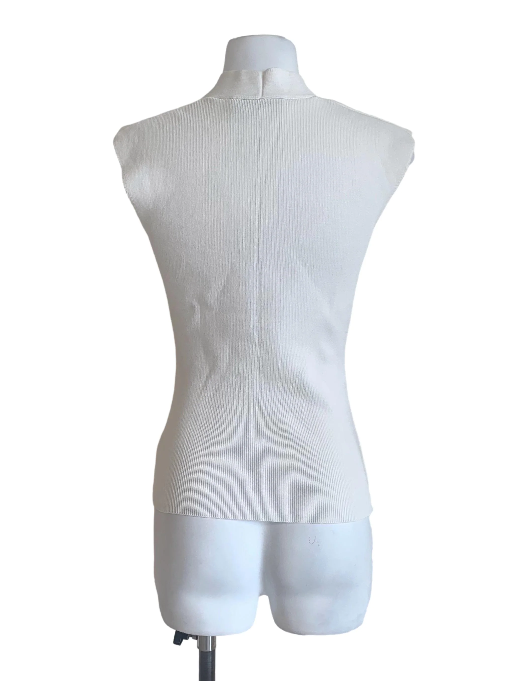 Rice White V Neck Fit Top LB - Image 2
