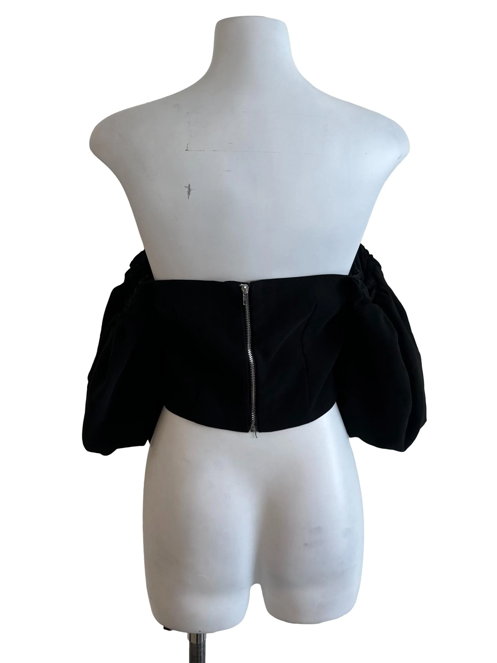 Rich Black Off Shoulder Top - Image 2