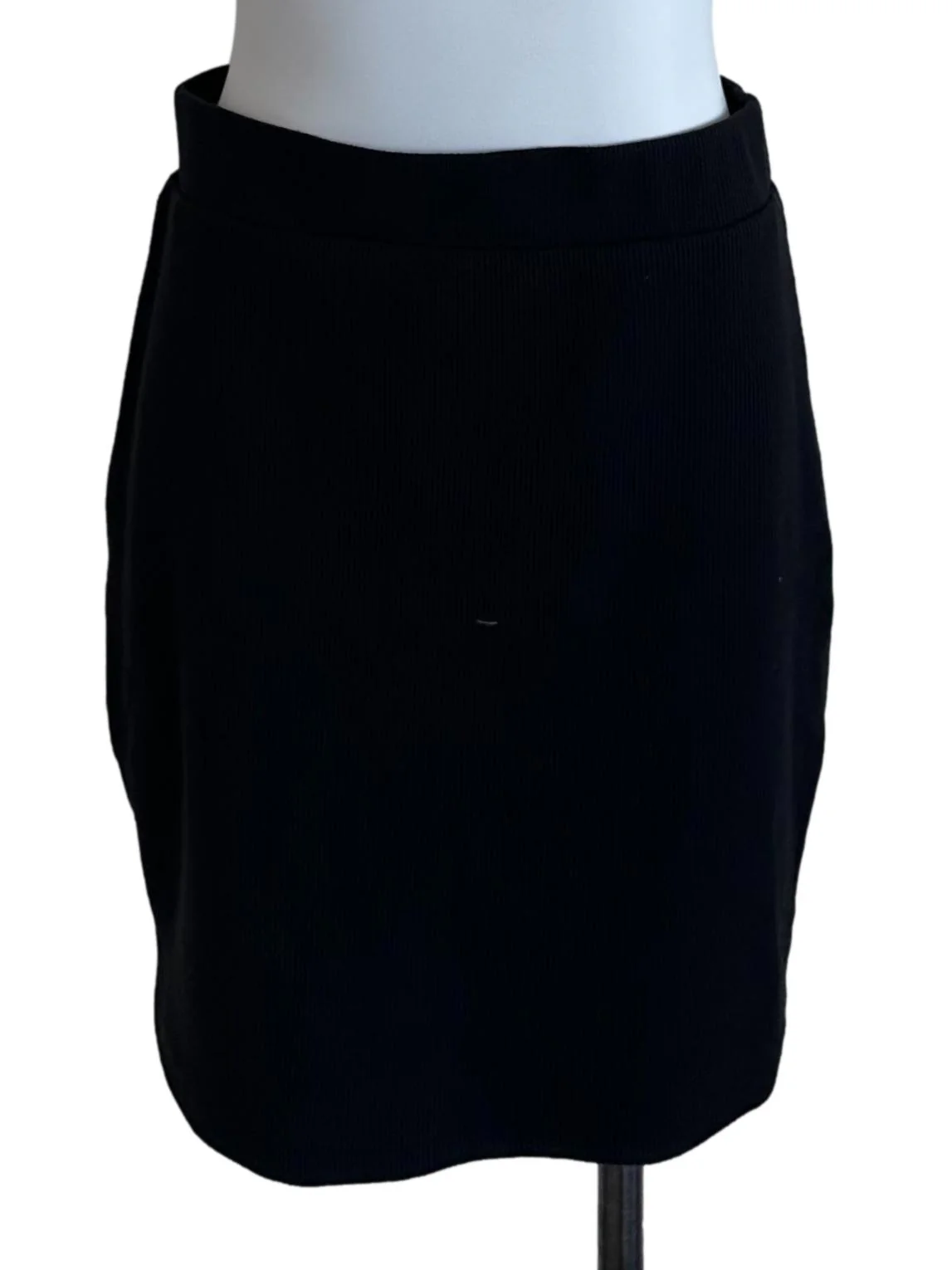 Rich Black Pencil Mini Skirt