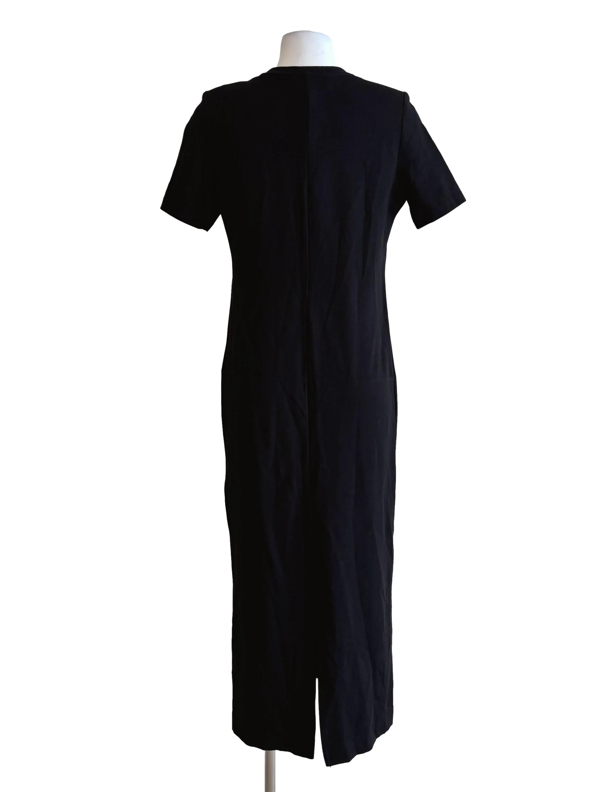 Rich Black Short Sleeve Shirt Dress LB - Image 2