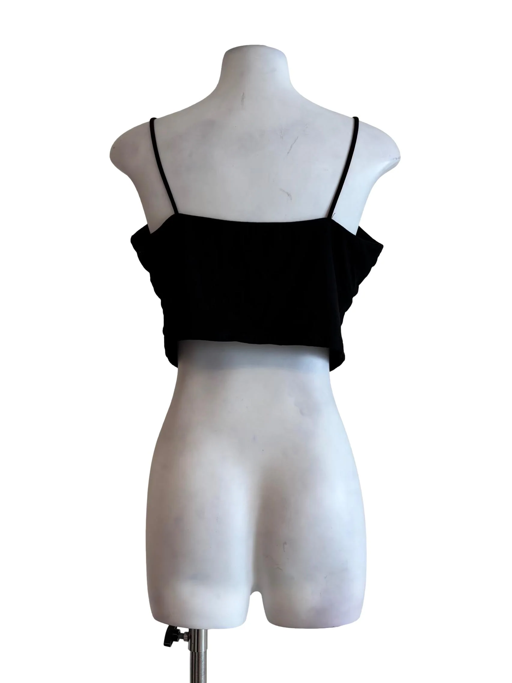 Rich Black Spaghetti Strap Camisole - Image 2