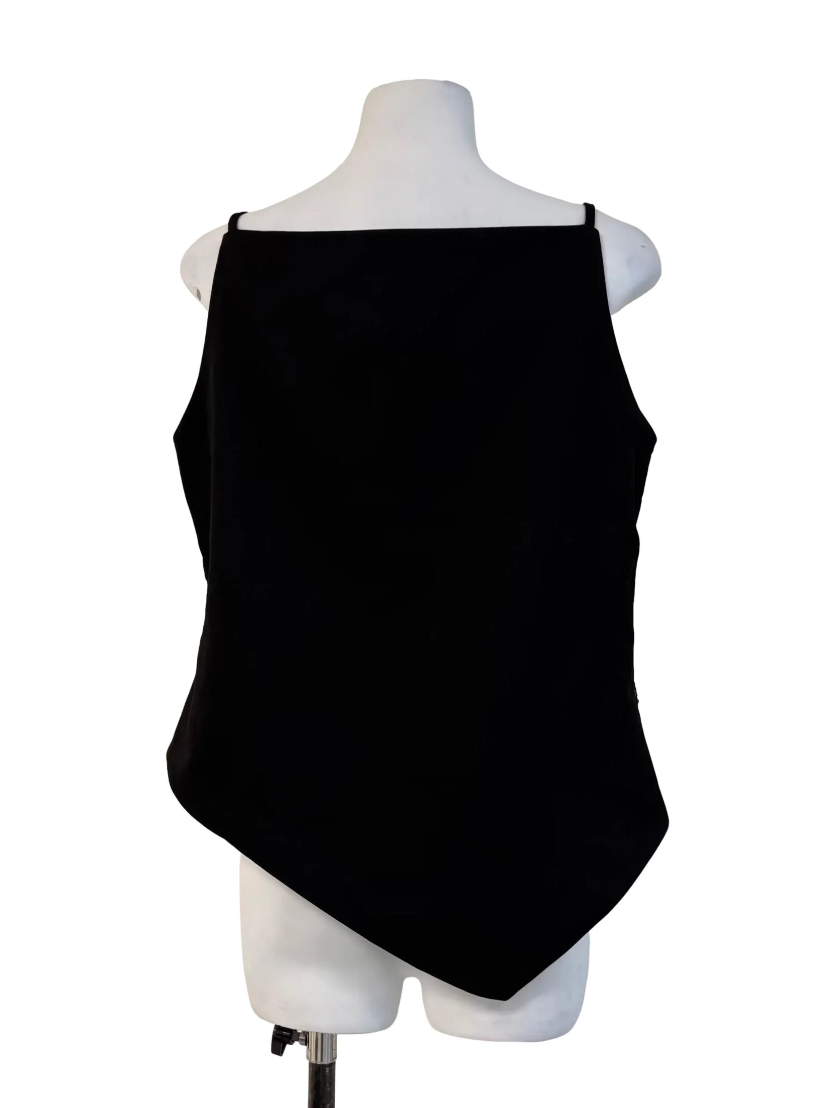 Rich Black Triangle Apron Top - Image 2
