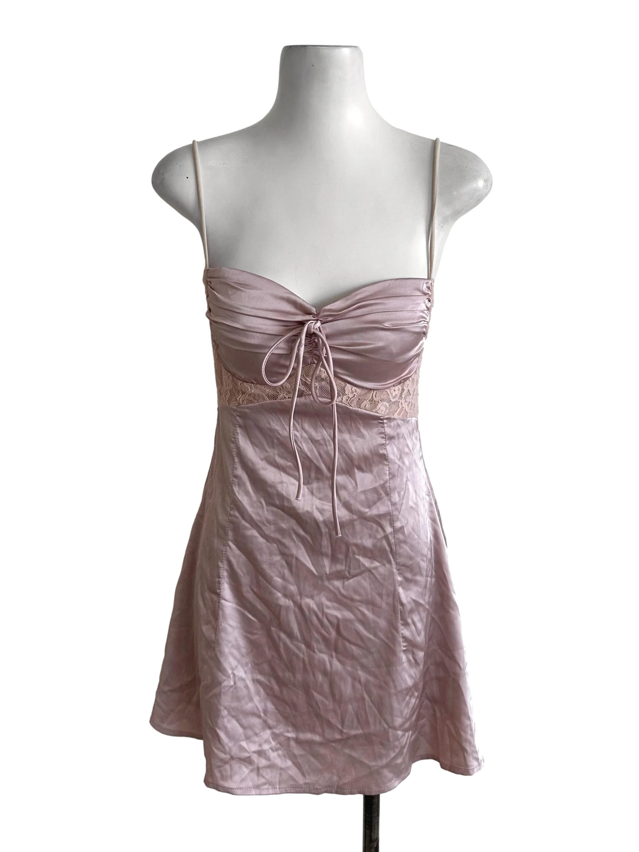 Rose Gold Satin Sweetheart Dress