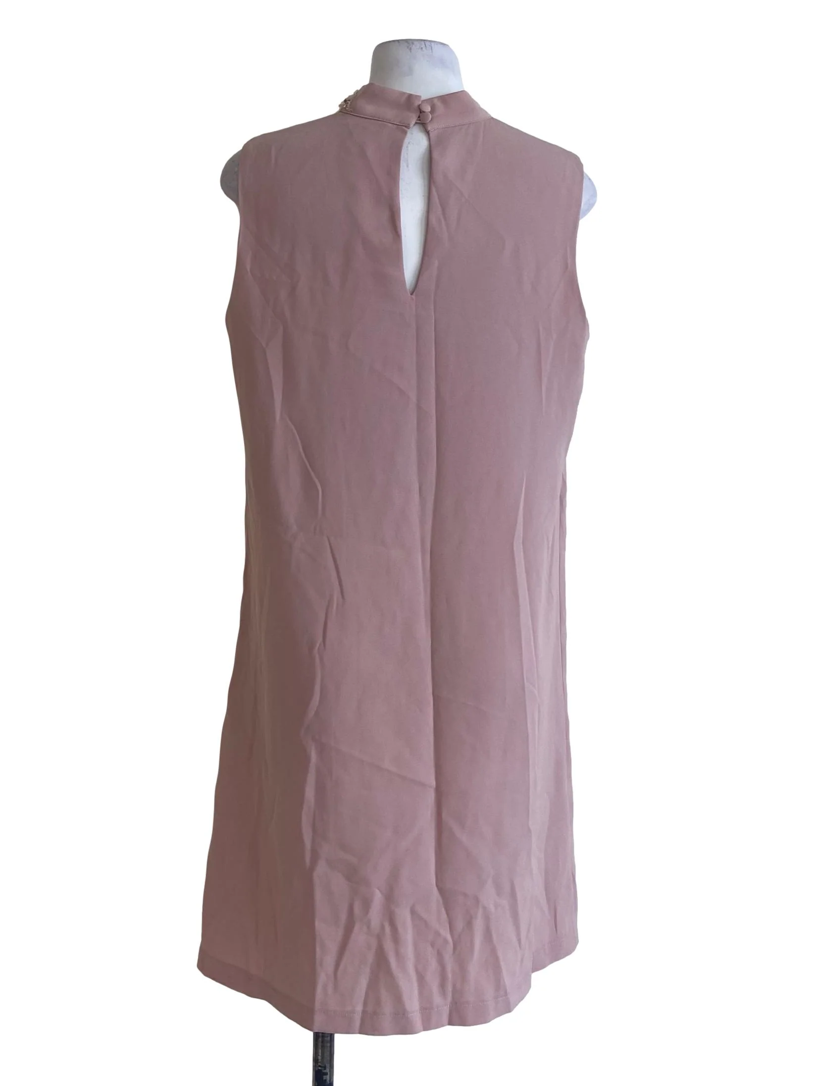 Rose Pink Halter Neck Shift Dress - Image 2