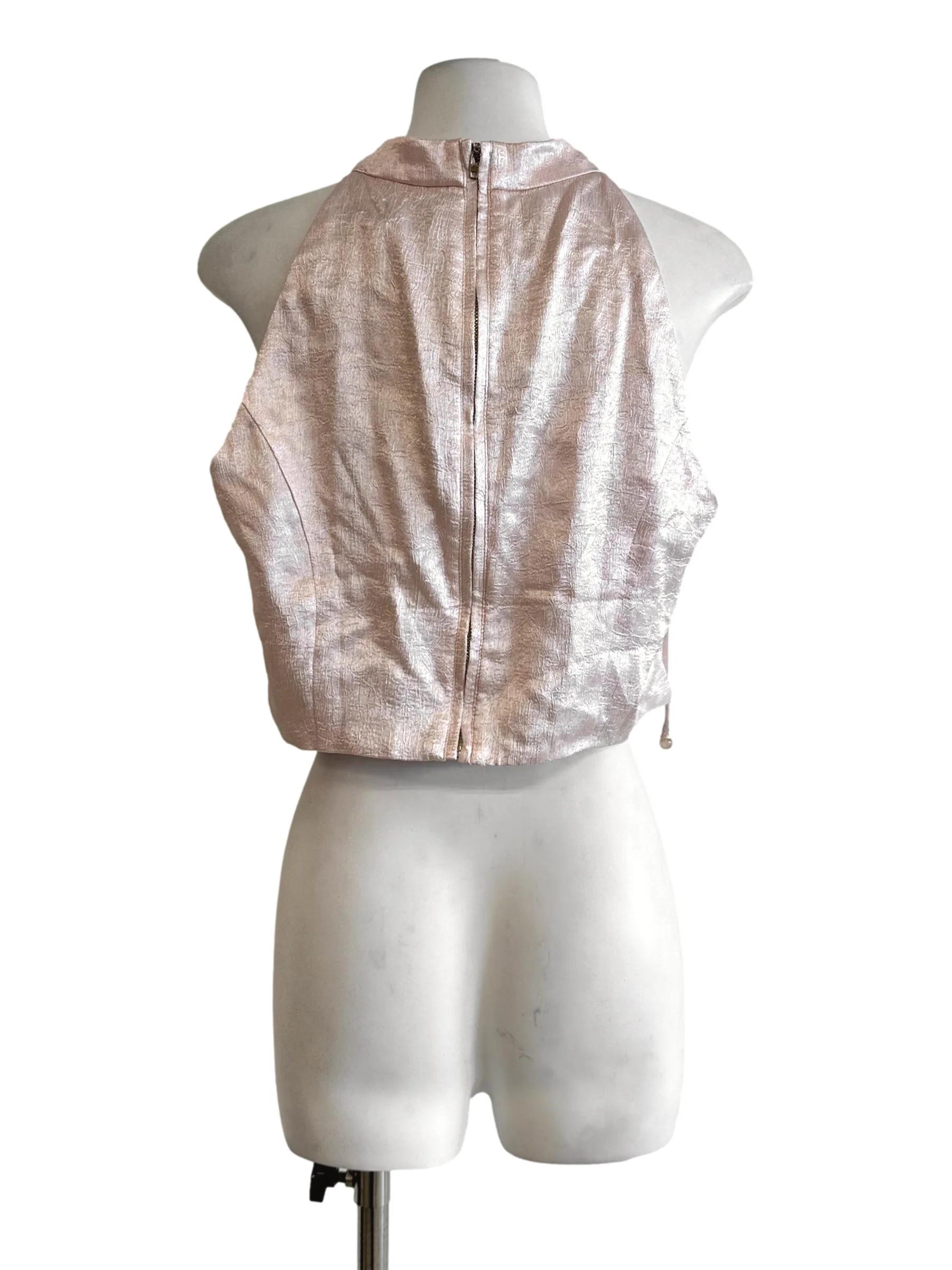 Rose Pink Padded Sleeveless Top - Image 2