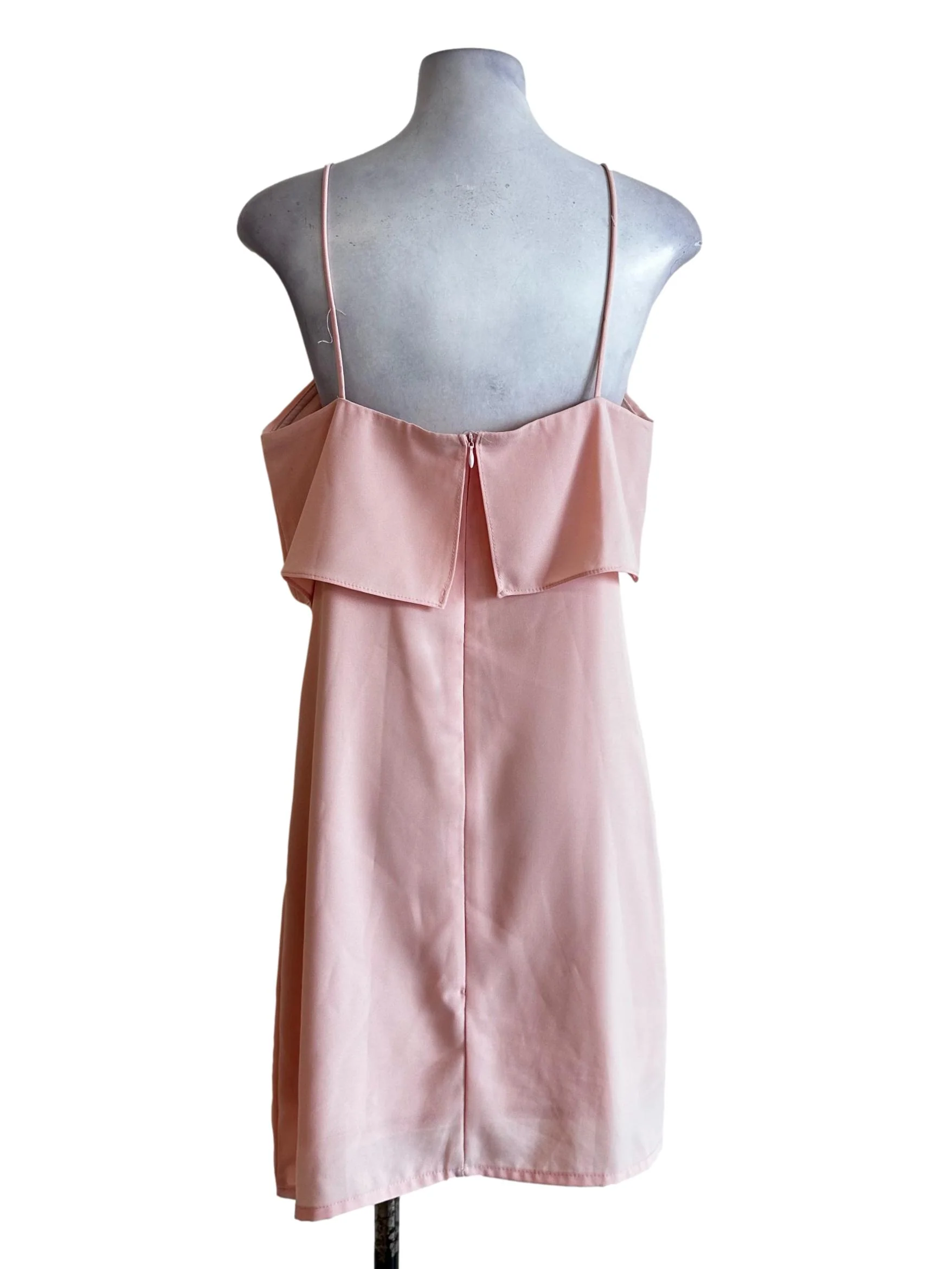 Rose Pink Spaghetti Straps Mini Dress - Image 2