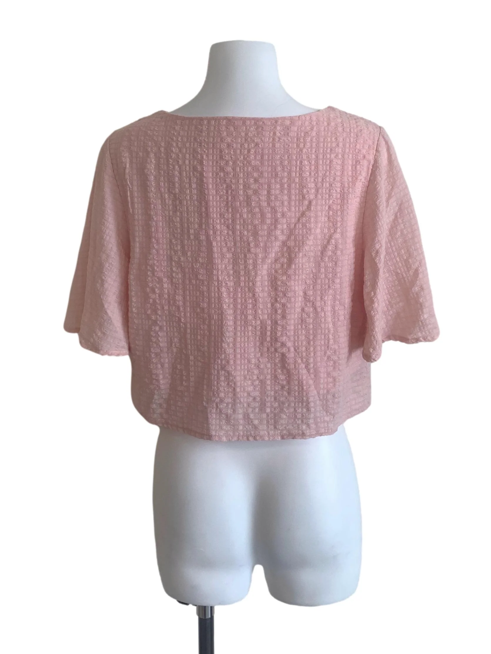Rose Pink Square Neck Top - Image 2