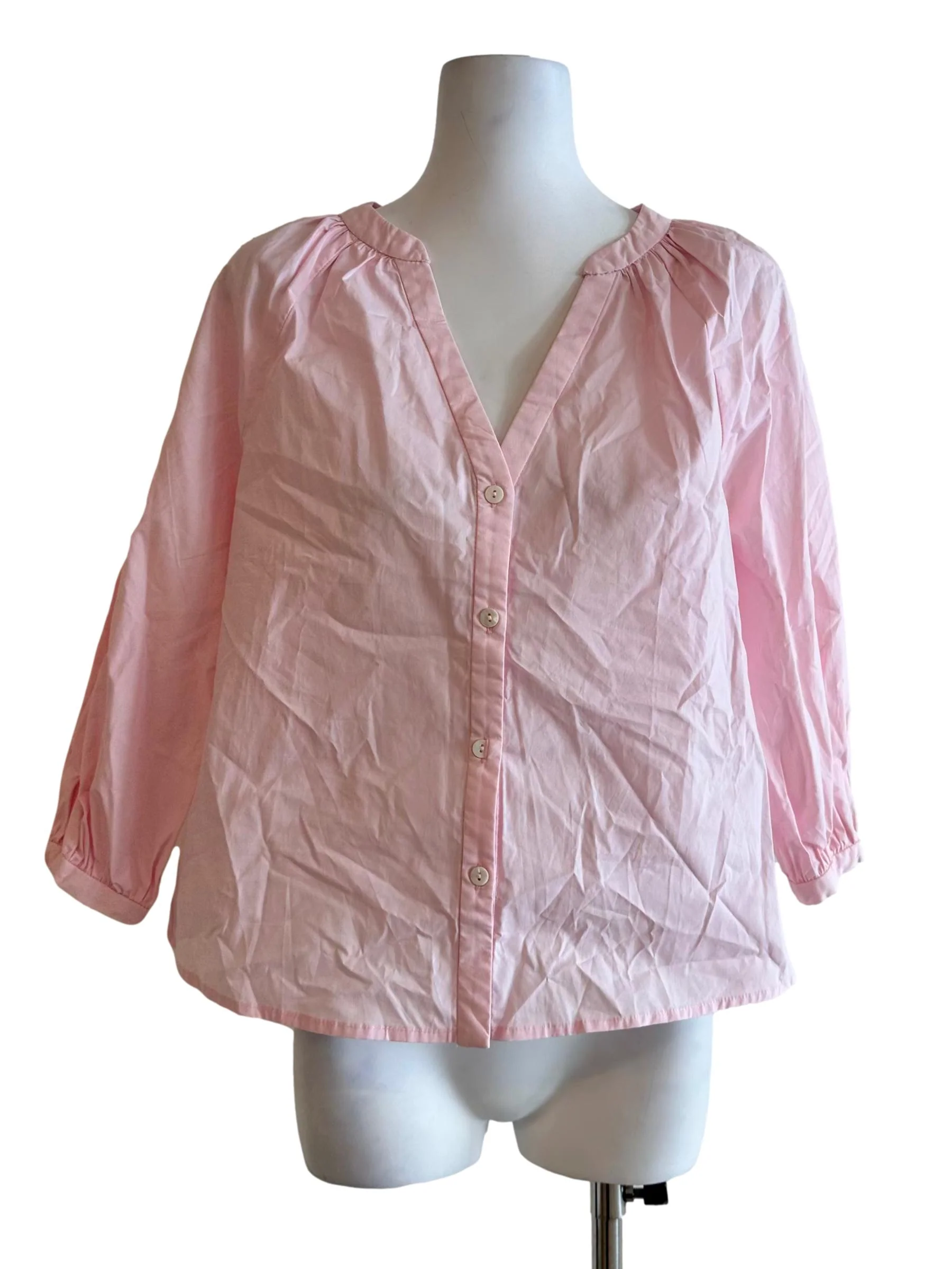 Rose Pink V Neckline Top LB