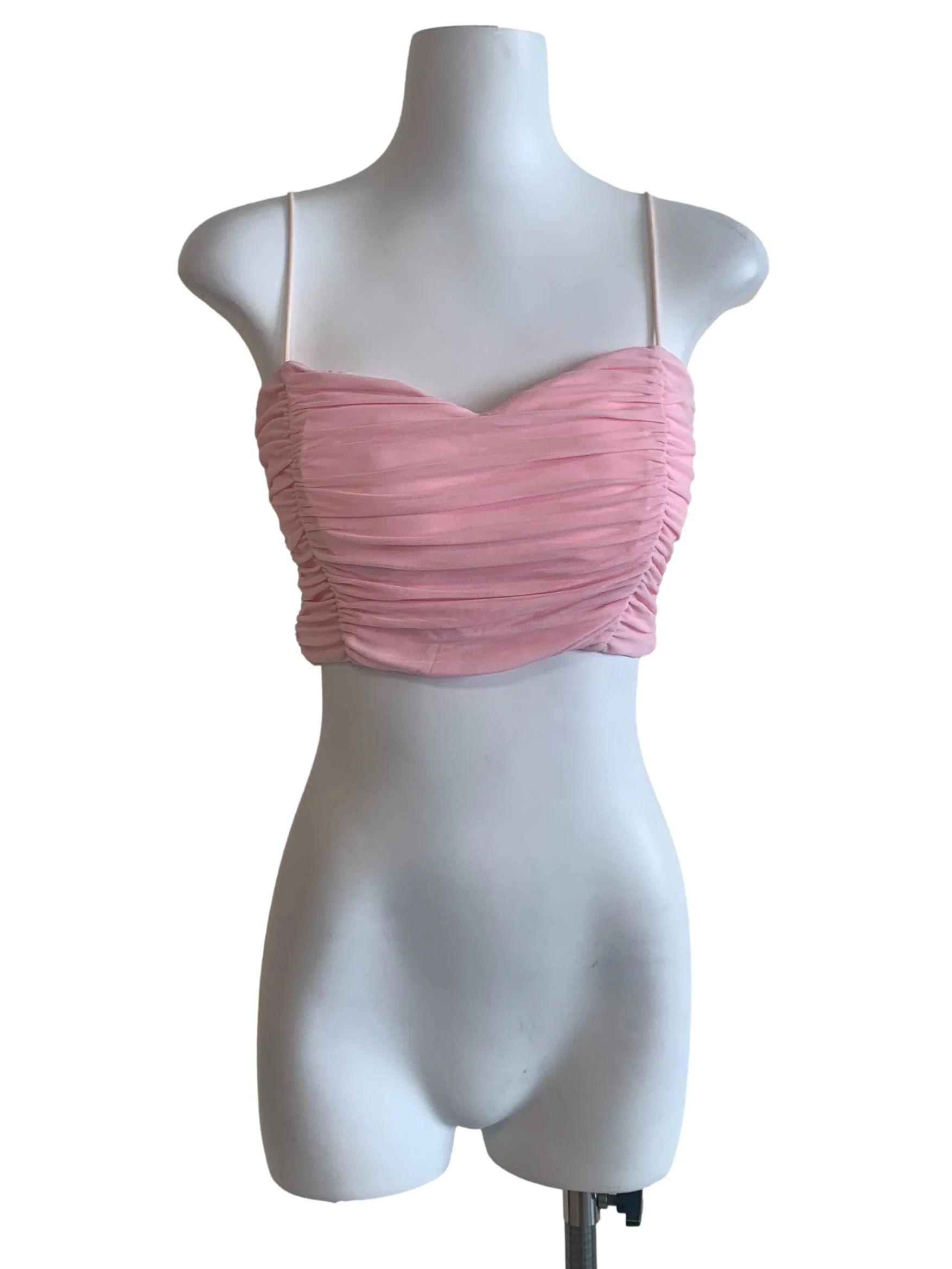 Rouge Pink Sweetheart Neck Top