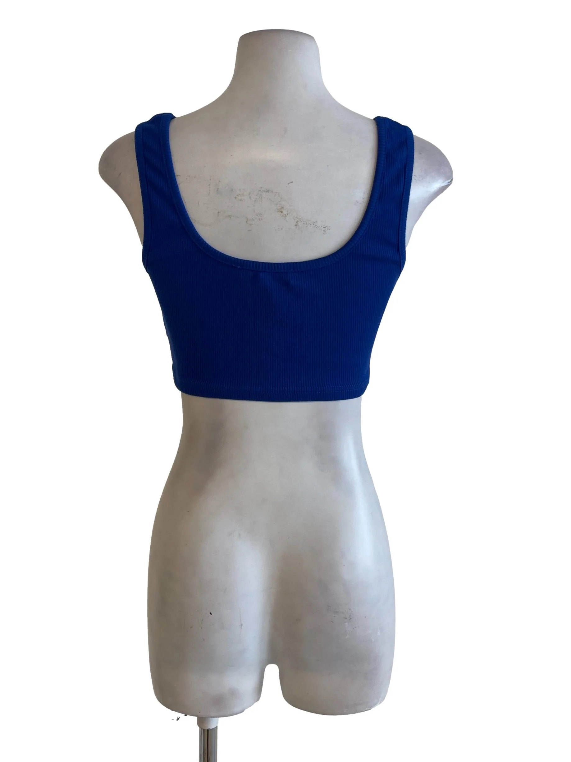 Royal Blue Square Neck Fitted Top - Image 2