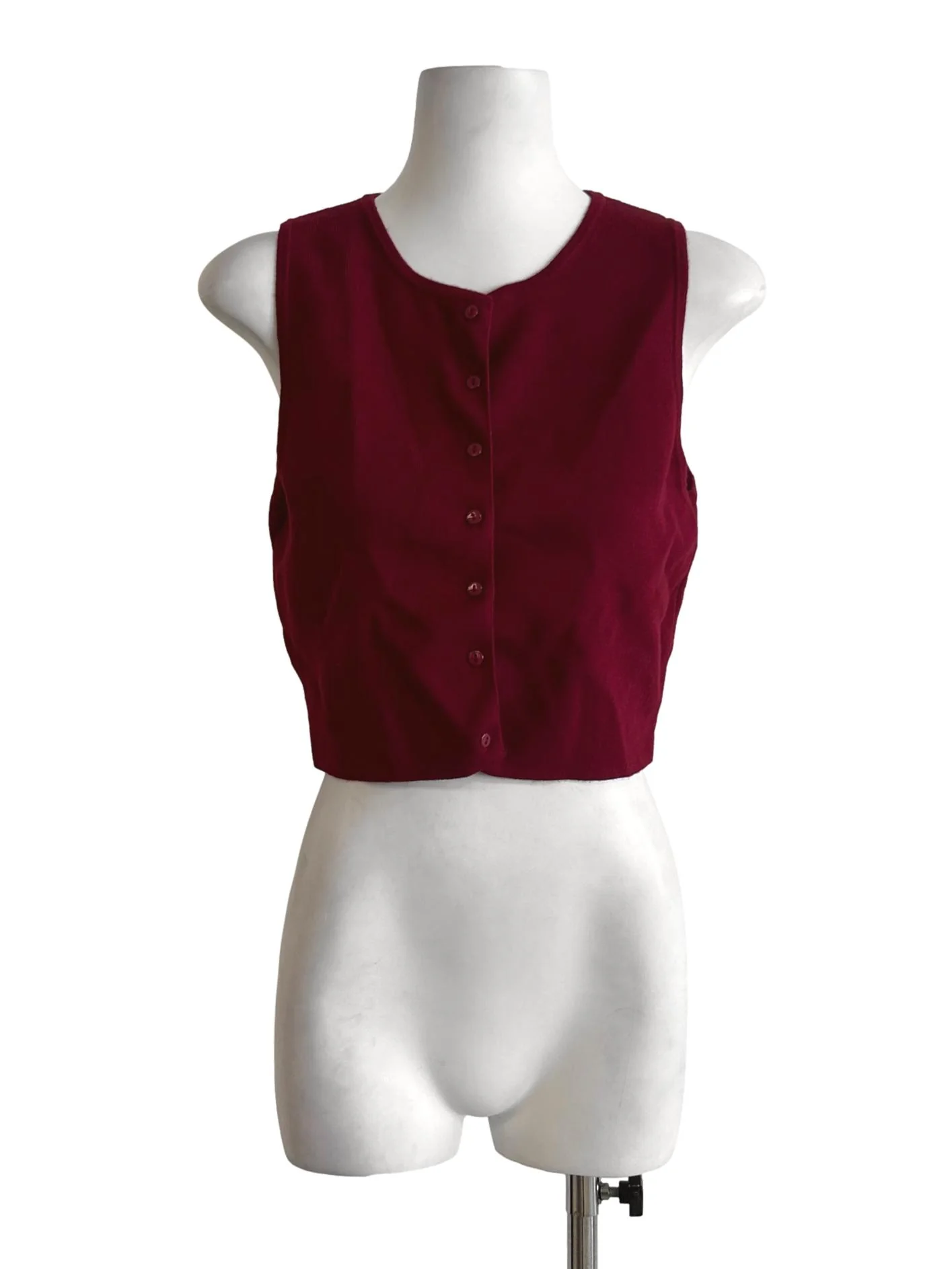 Ruby Red Rib Knit Top YHF
