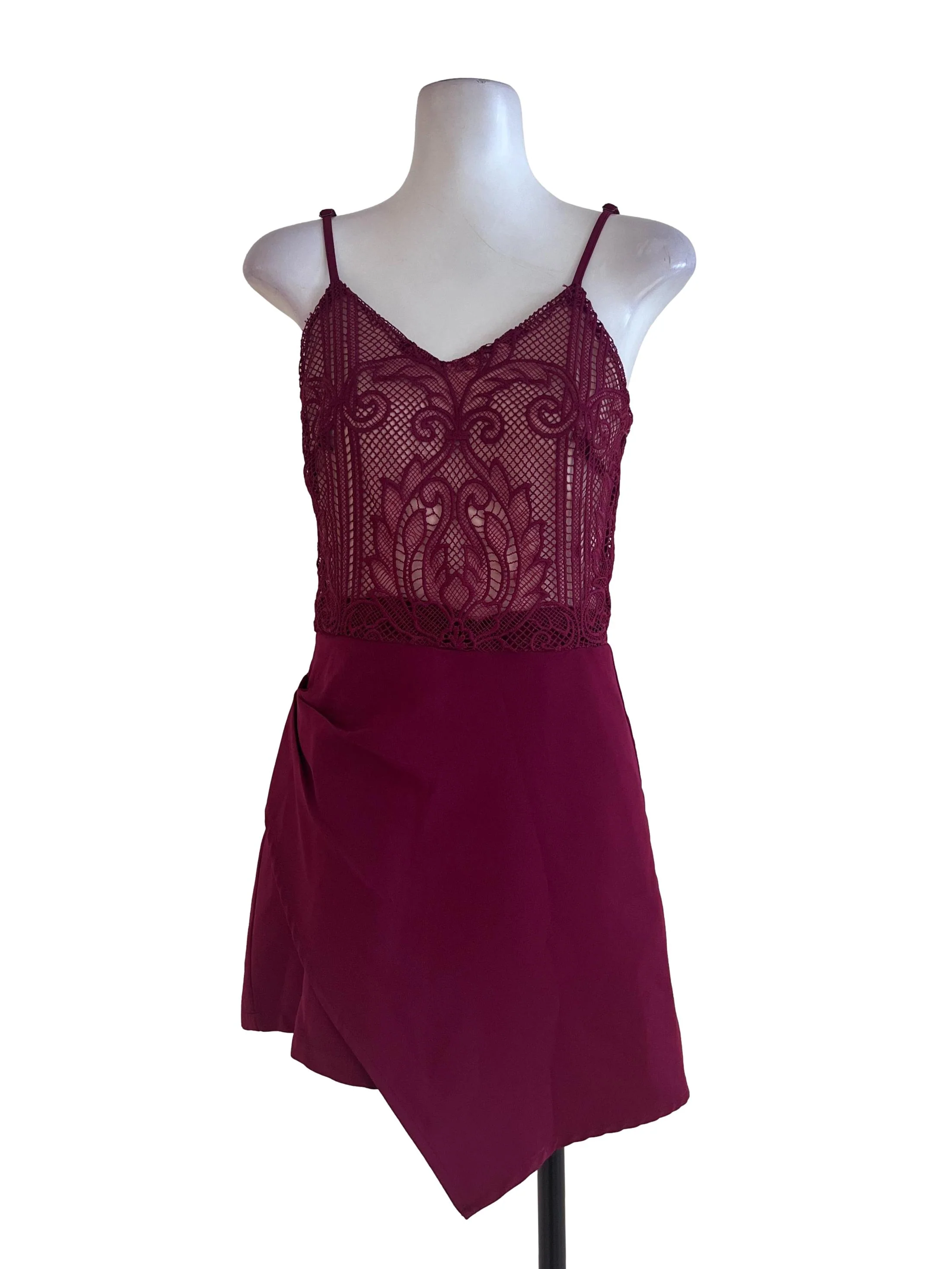 Ruby Red Sleeveless Embroidered Rompers