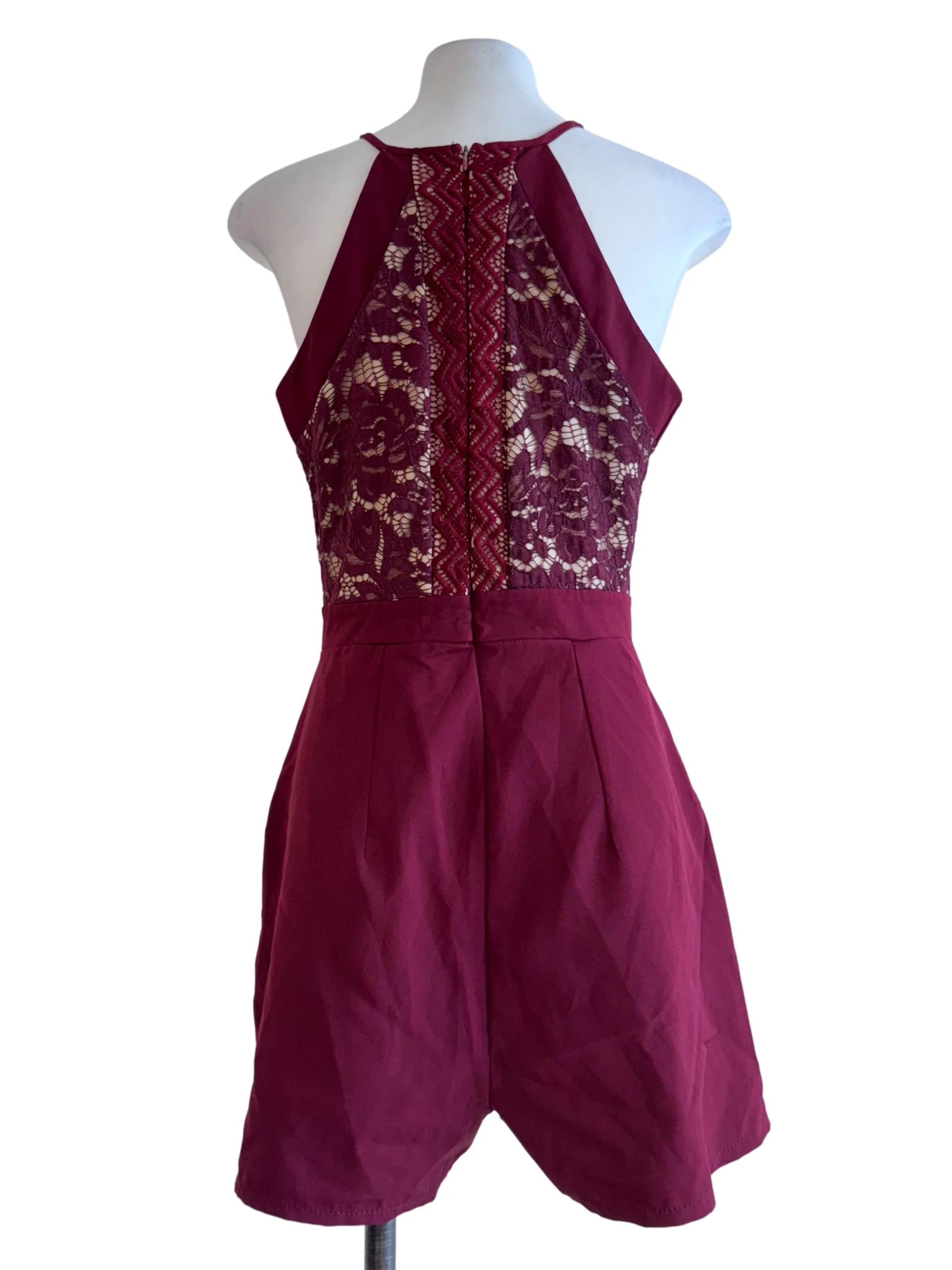 Ruby Red Sleeveless Rompers - Image 2