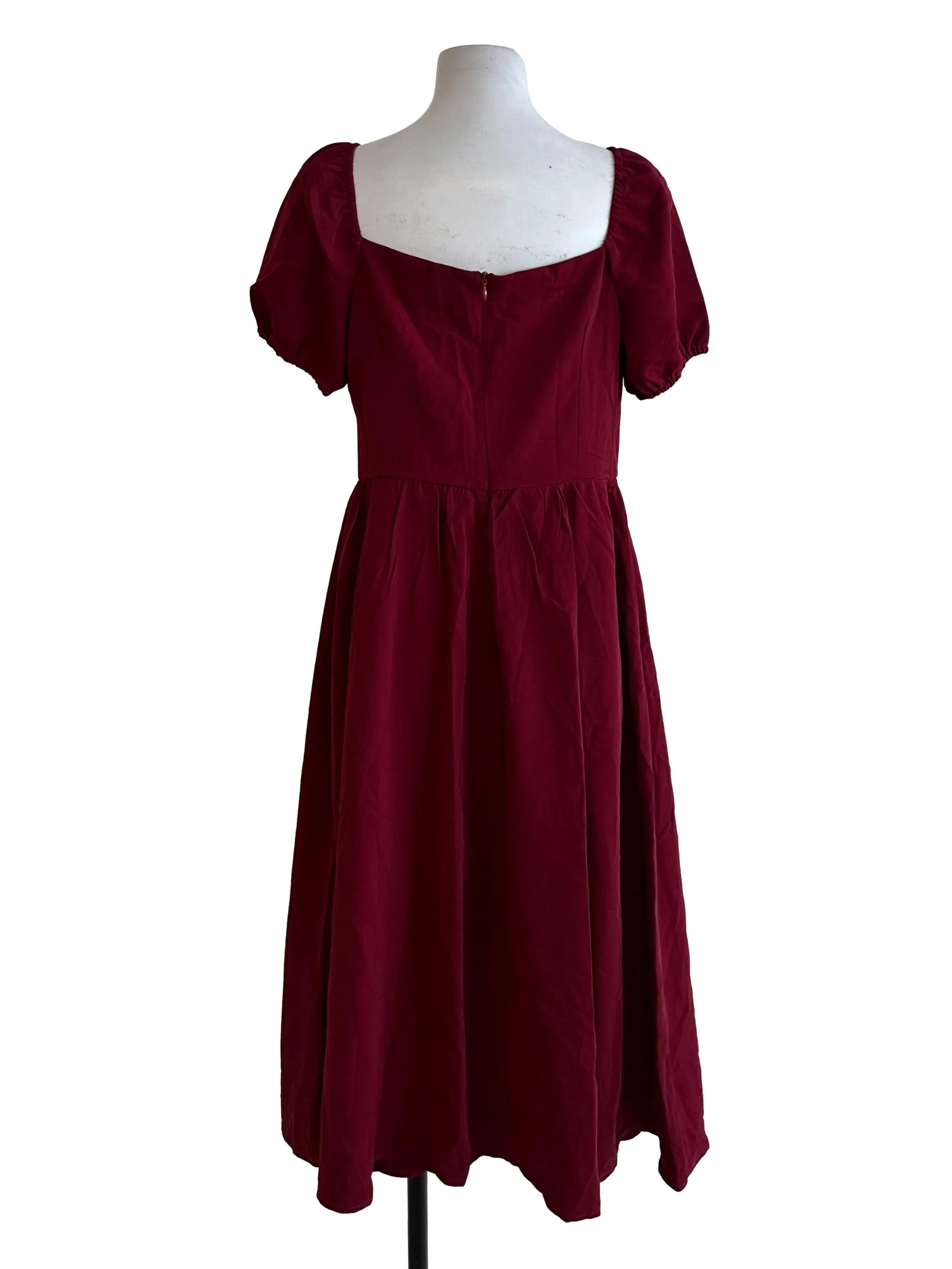 Ruby Red Square Neck Dropwaist Dress - Image 2