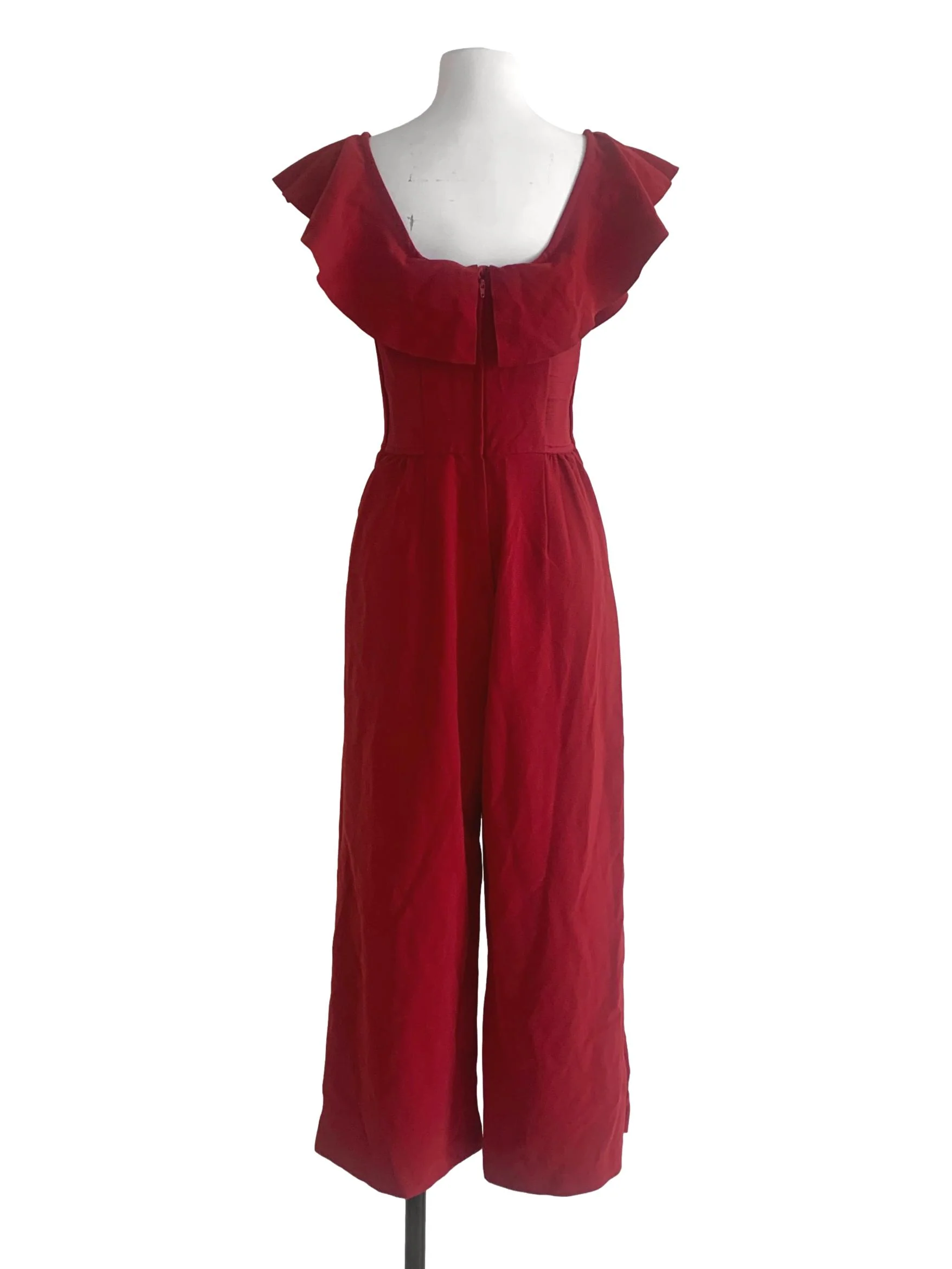 Ruby Red Square Neck Jumpsuit - Image 2