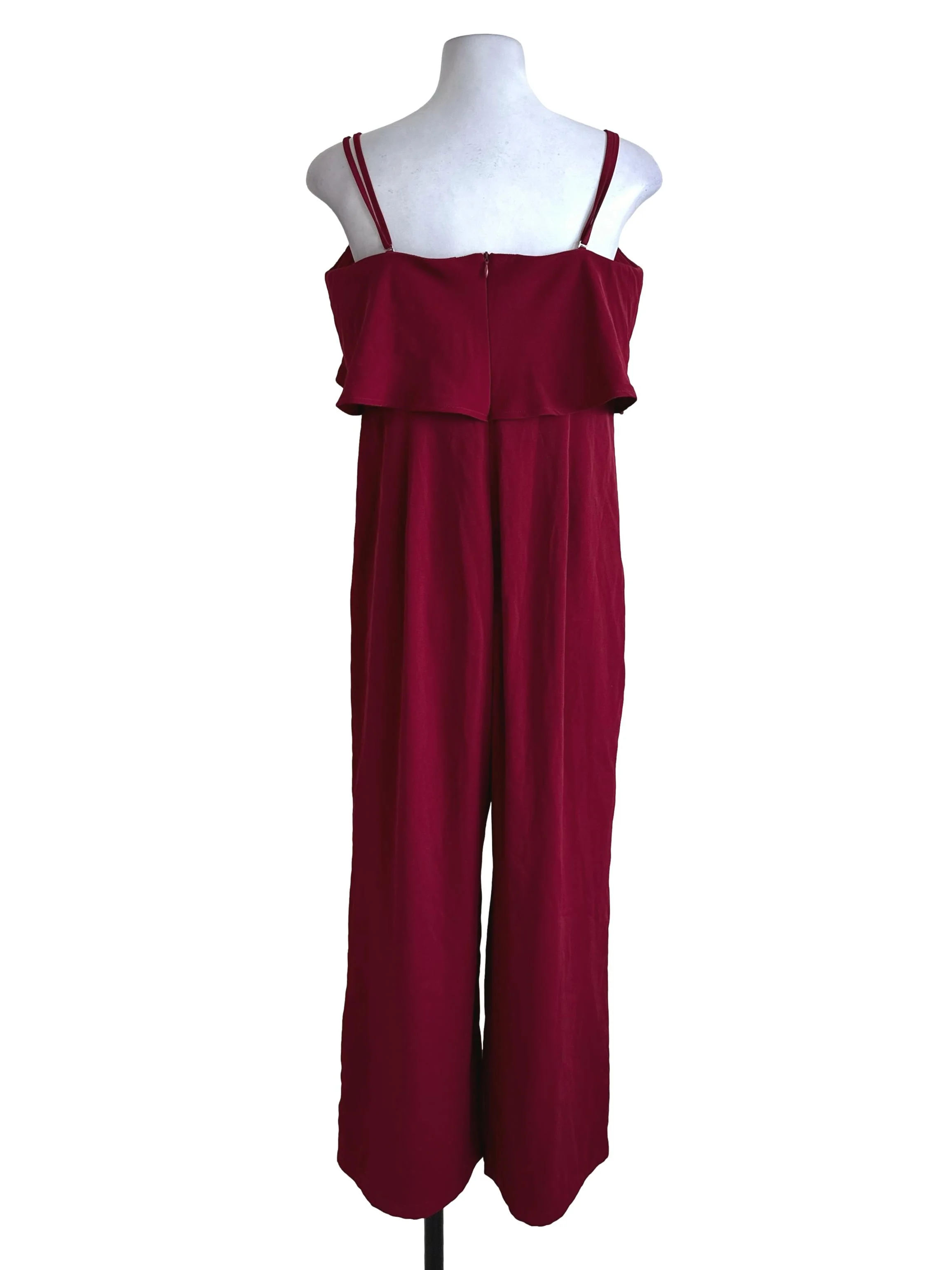 Ruby Red Sweetheart Neckline Jumpsuit - Image 2