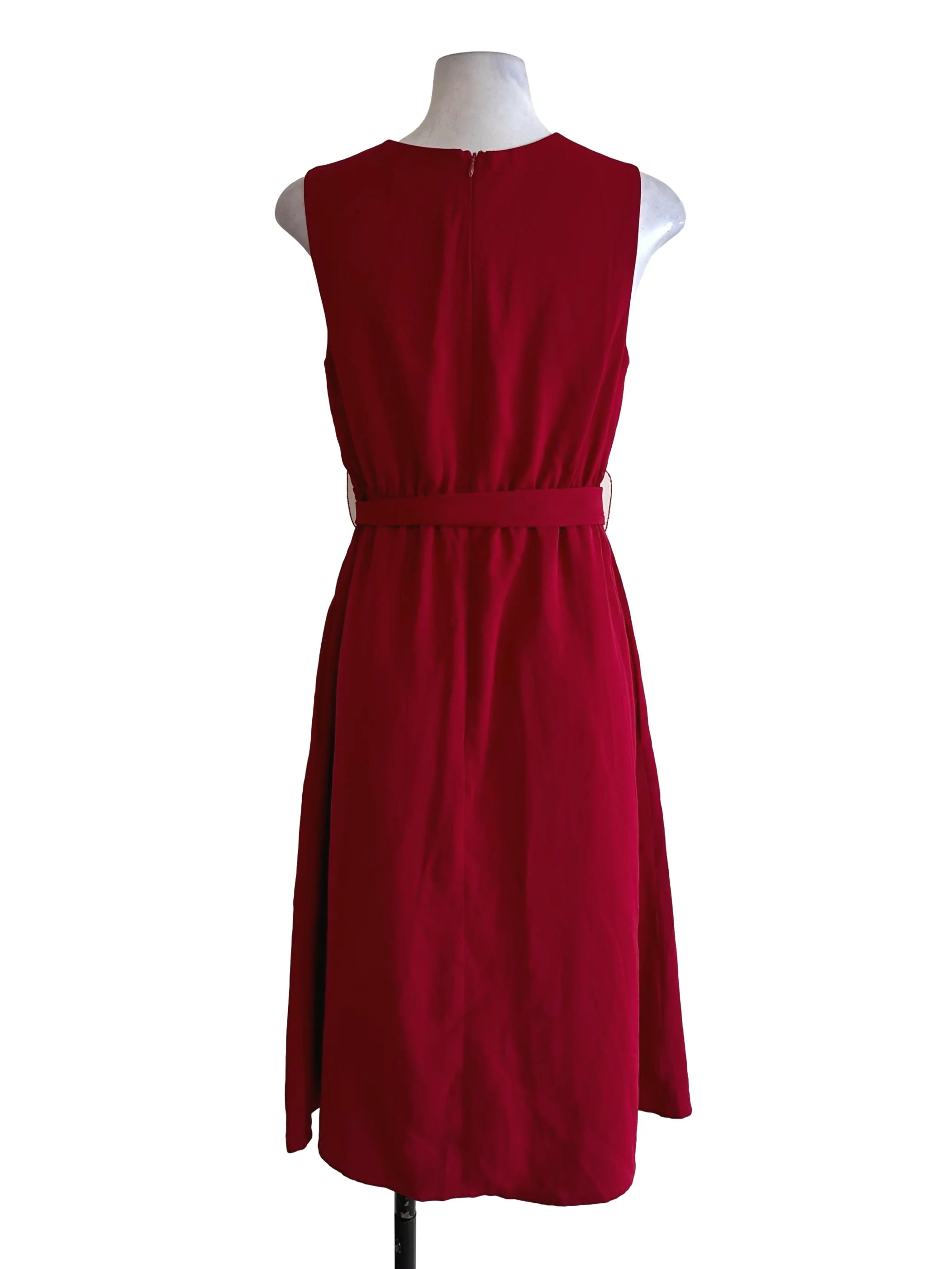 Ruby Red V Neck Strap Dress LB - Image 2