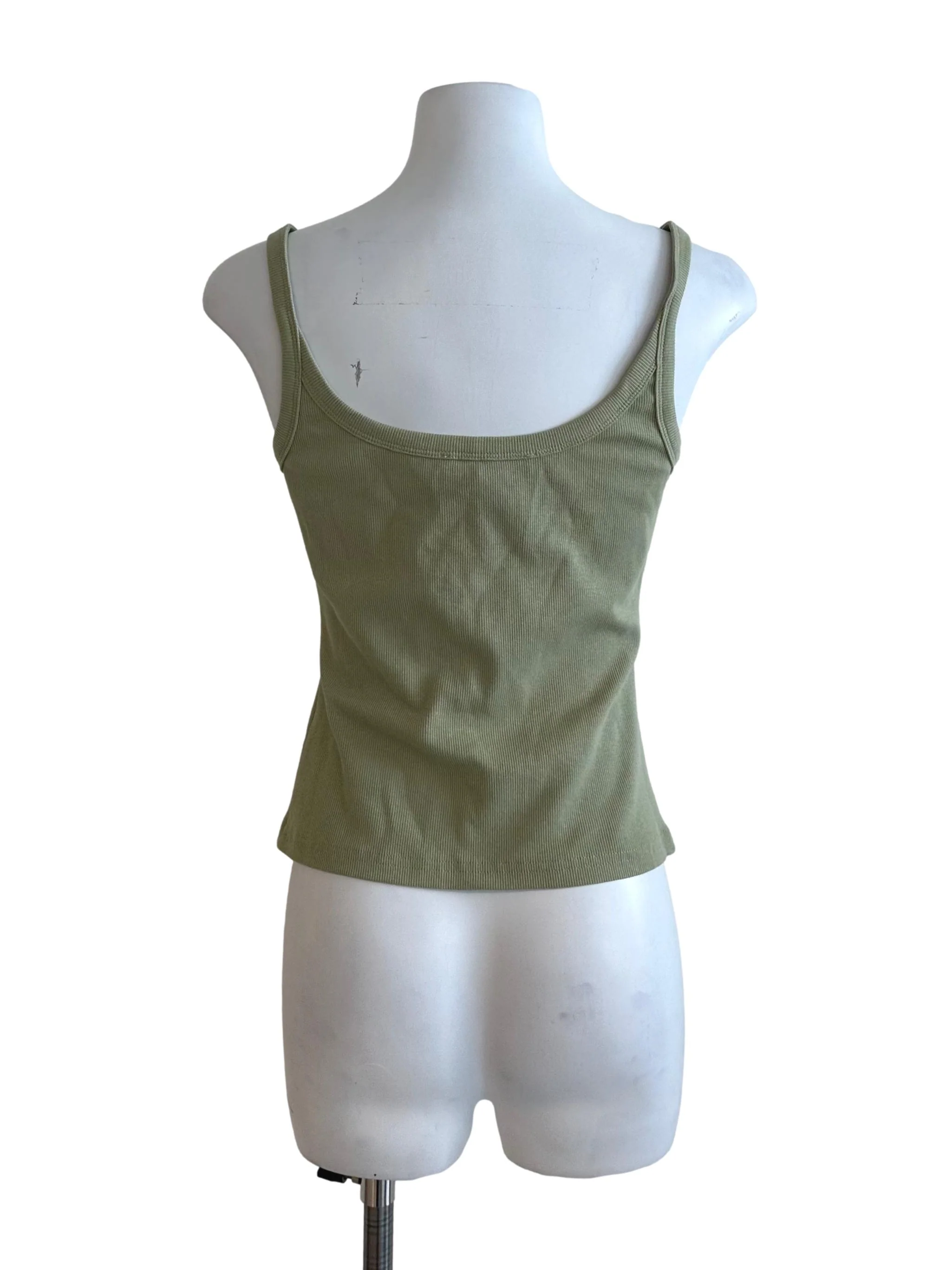 Sage Green Scoop Neck Knit Top - Image 2