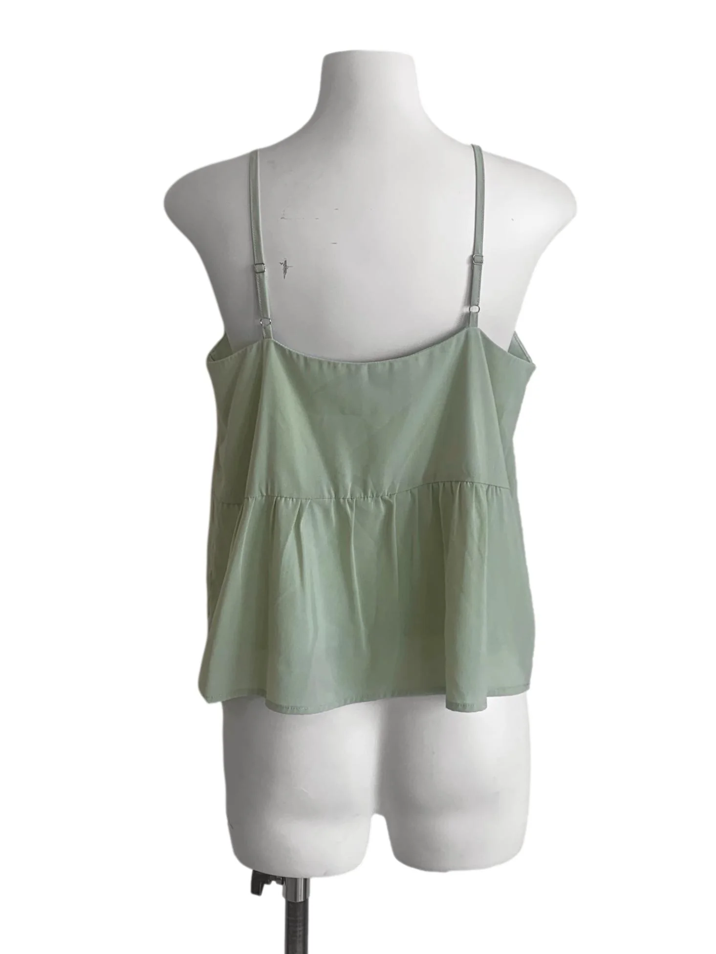 Sage Green V Neck Top TTR - Image 2