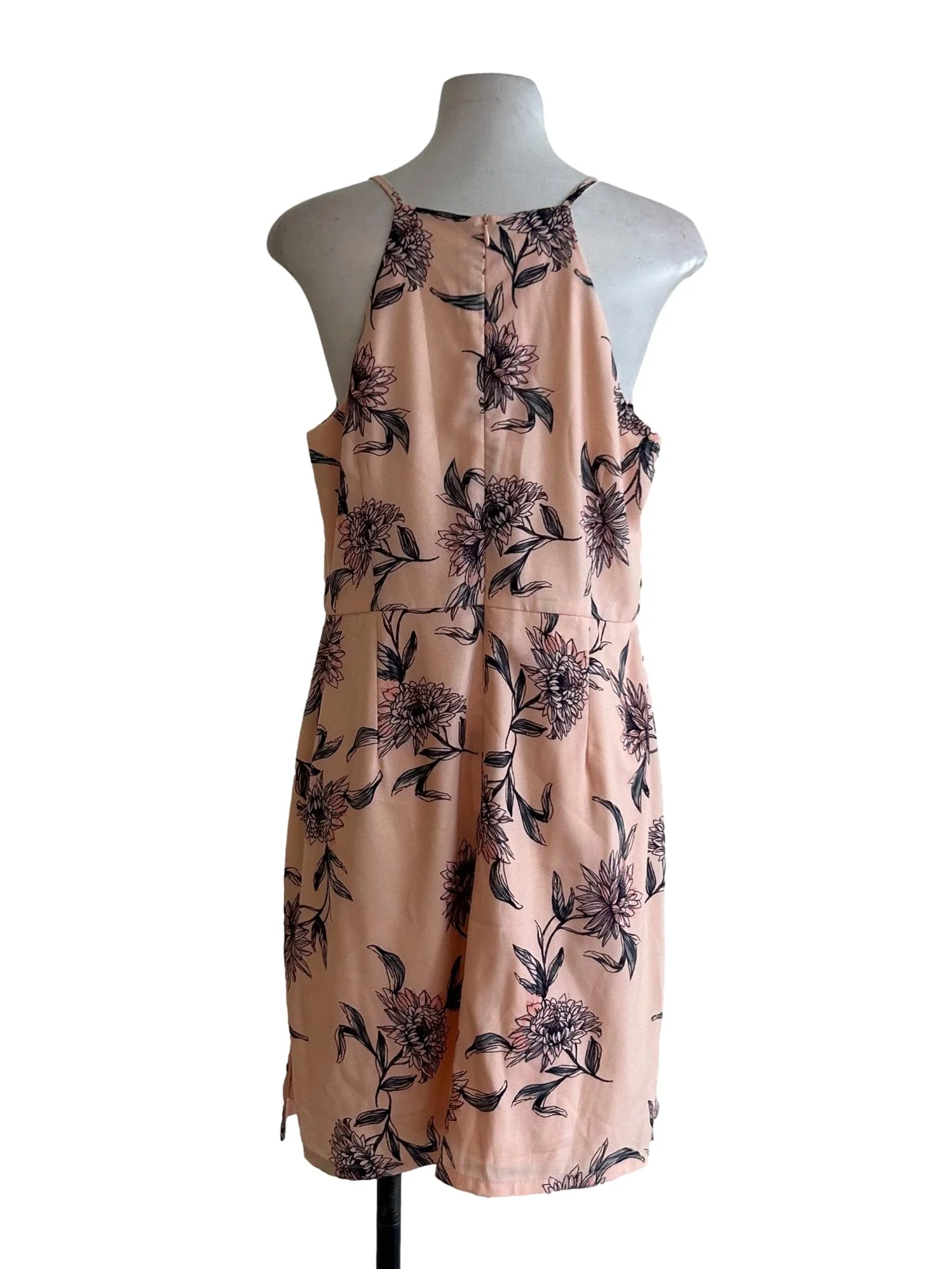 Salmon Pink Floral Print Cami Dress - Image 2