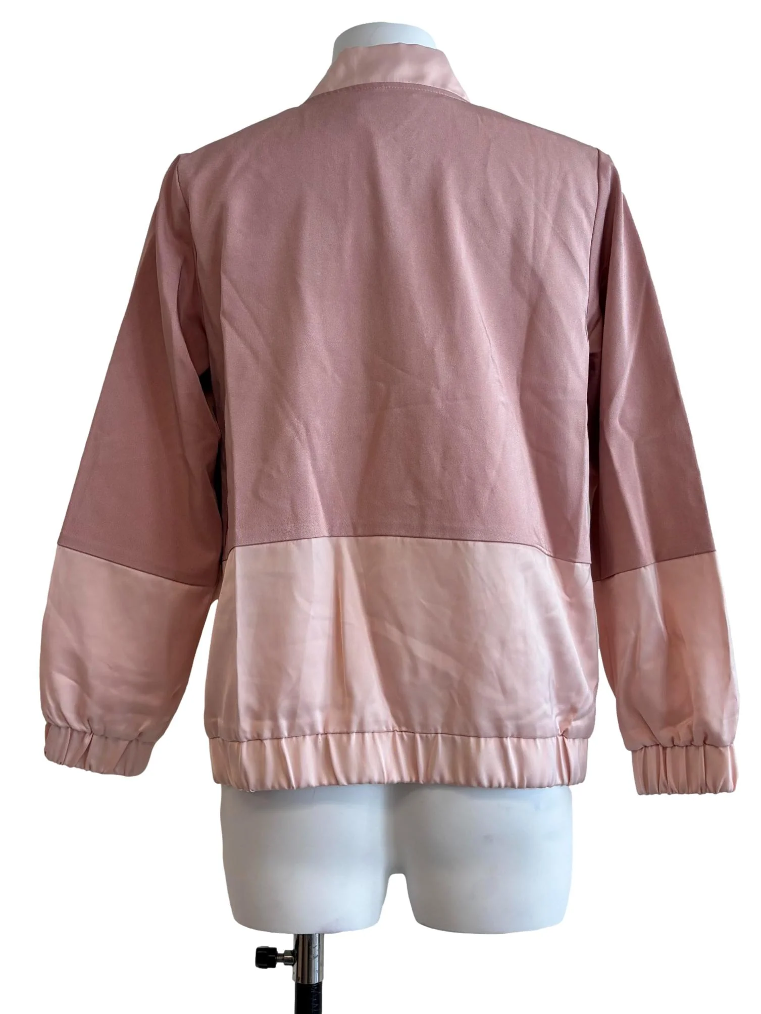 Salmon Pink Tone Zip Up Jacket - Image 2