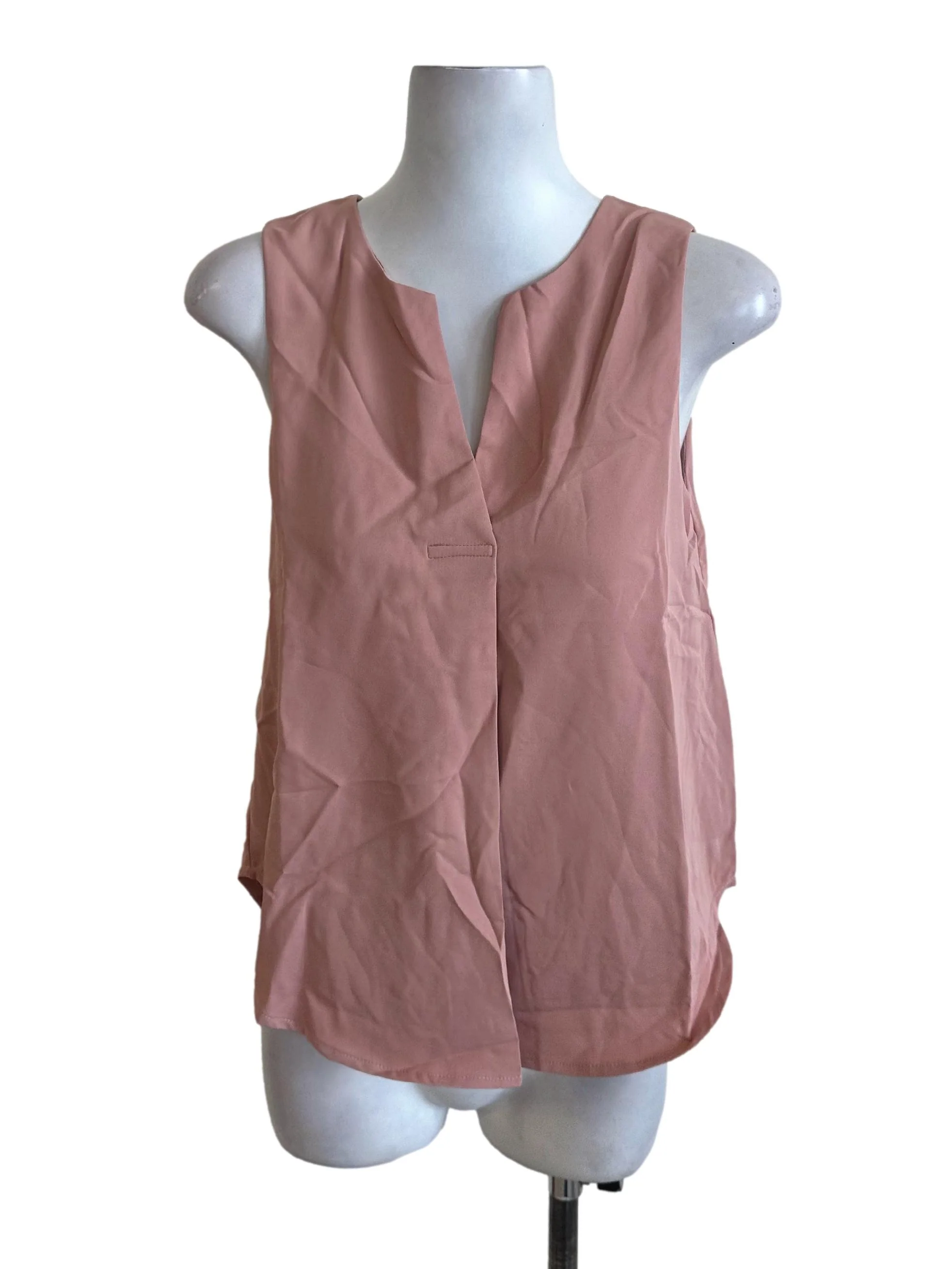 Salmon Pink V Neck Top