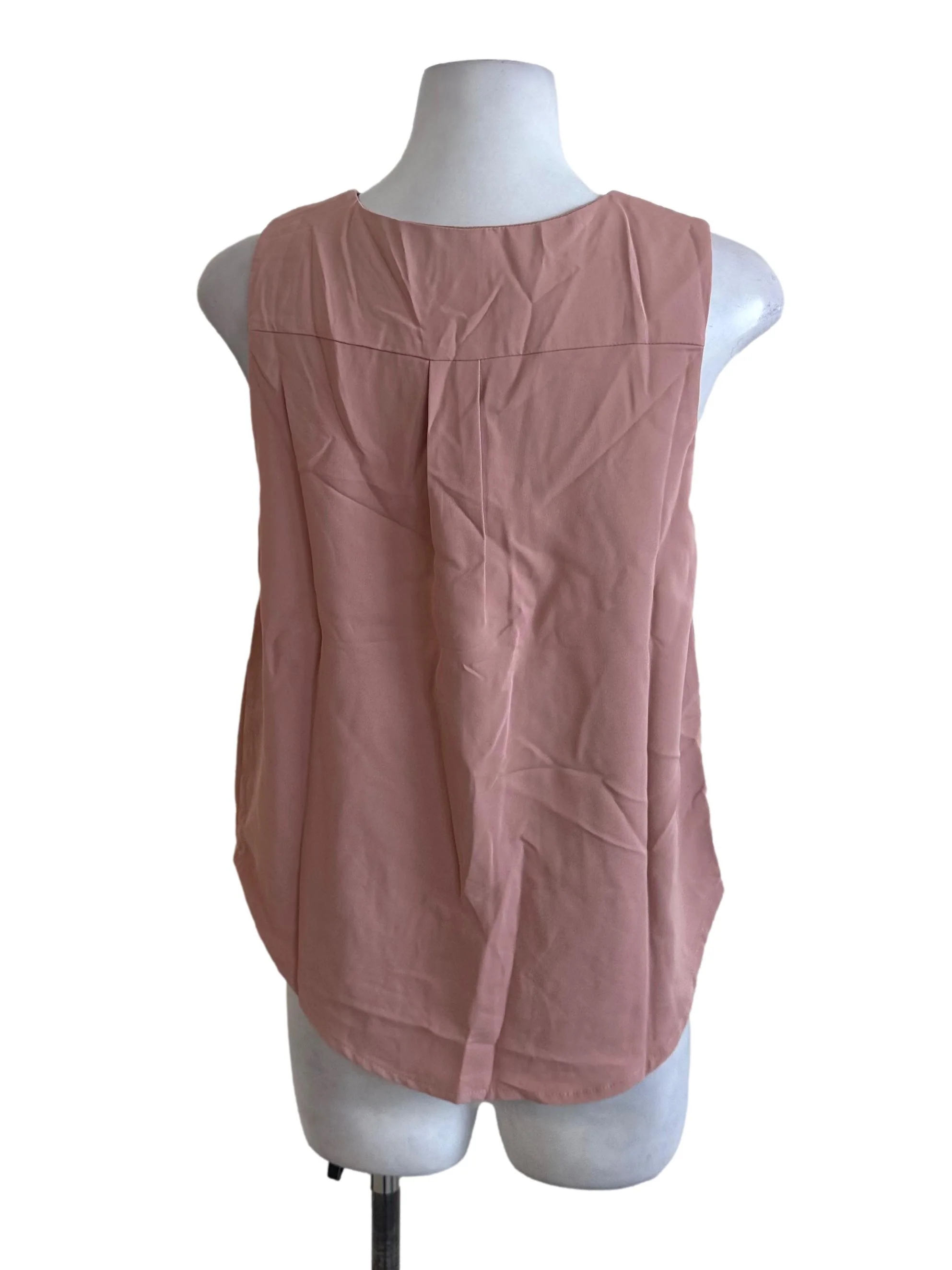 Salmon Pink V Neck Top - Image 2