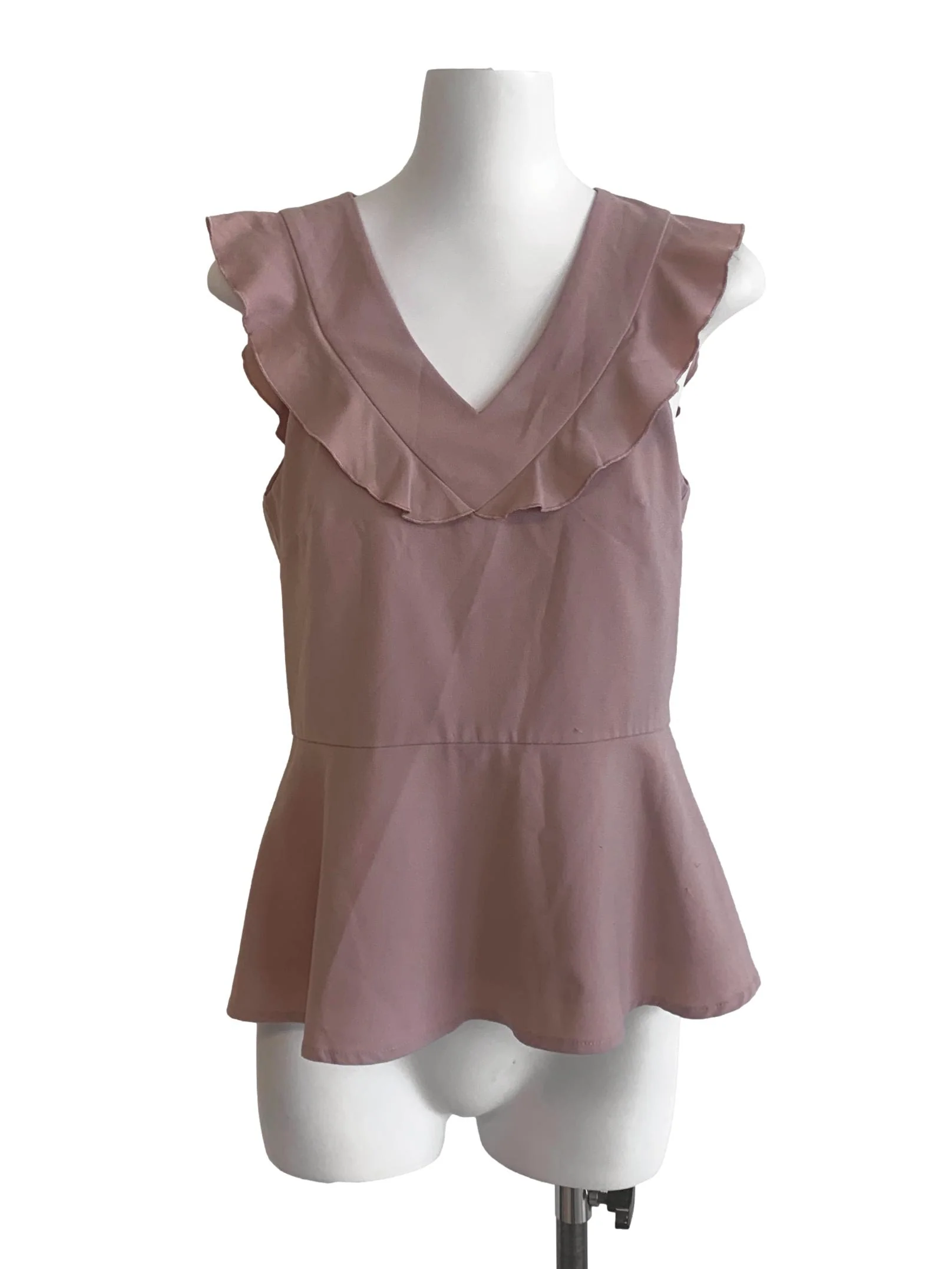 Salmon Pink V Neck Top LB