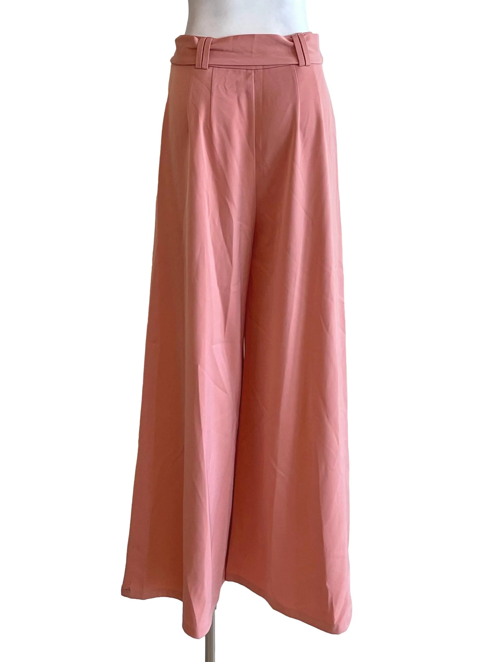 Salmon Wide Leg Flowy Pants LB - Image 2