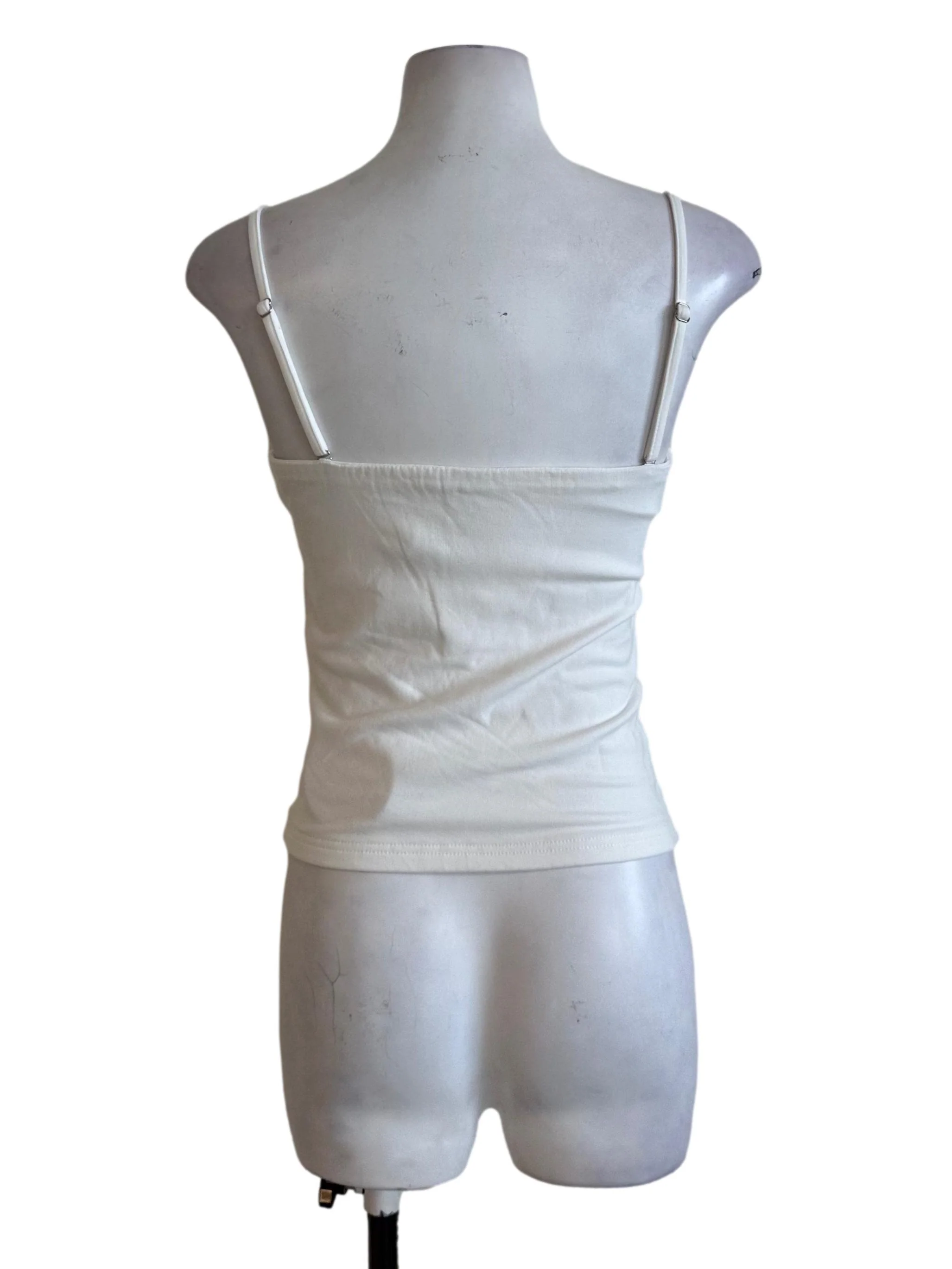 Salt White Square Neck Spaghetti Strap Top - Image 2