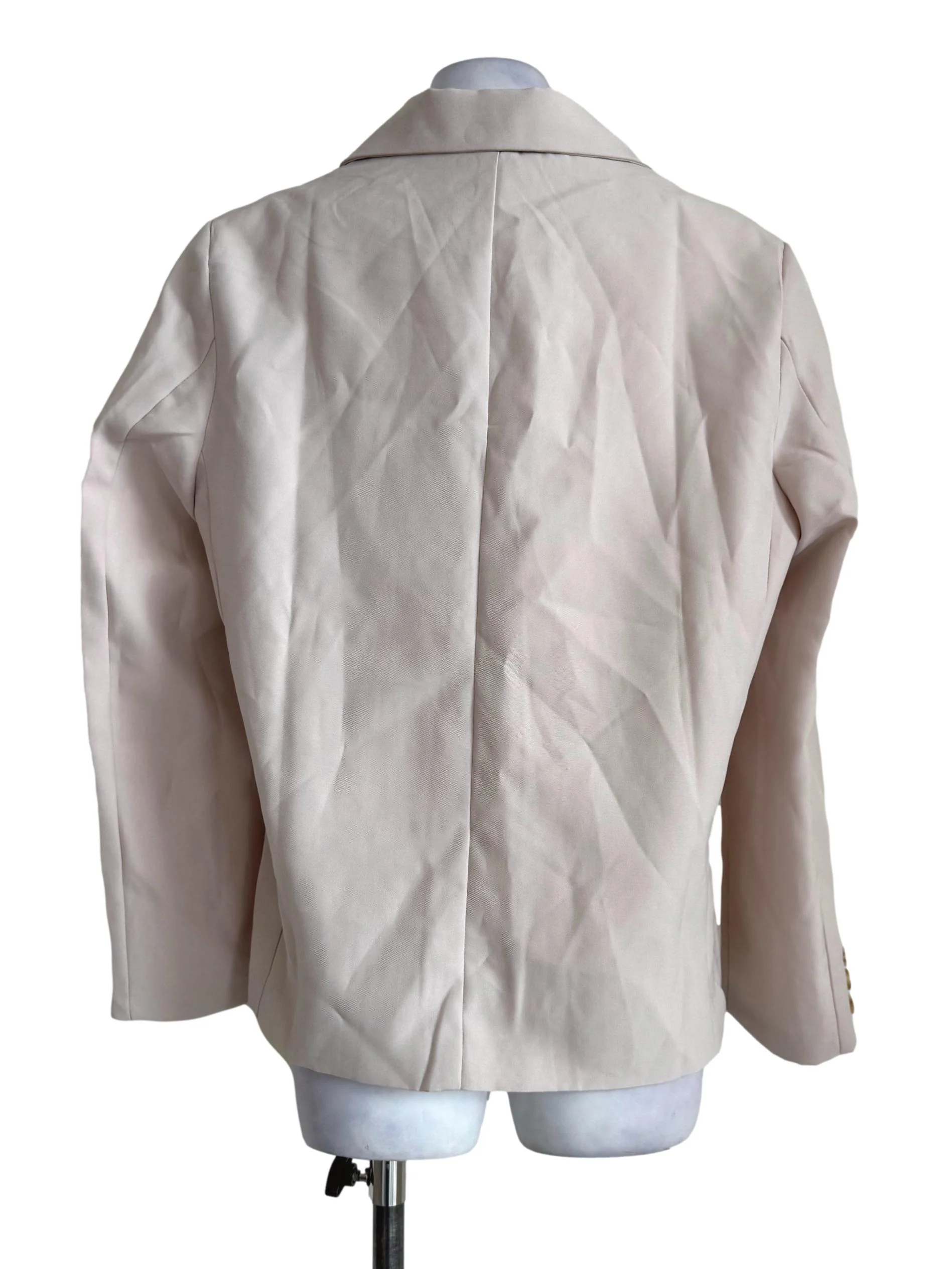 Sand Beige Long Sleeve Blazer - Image 2