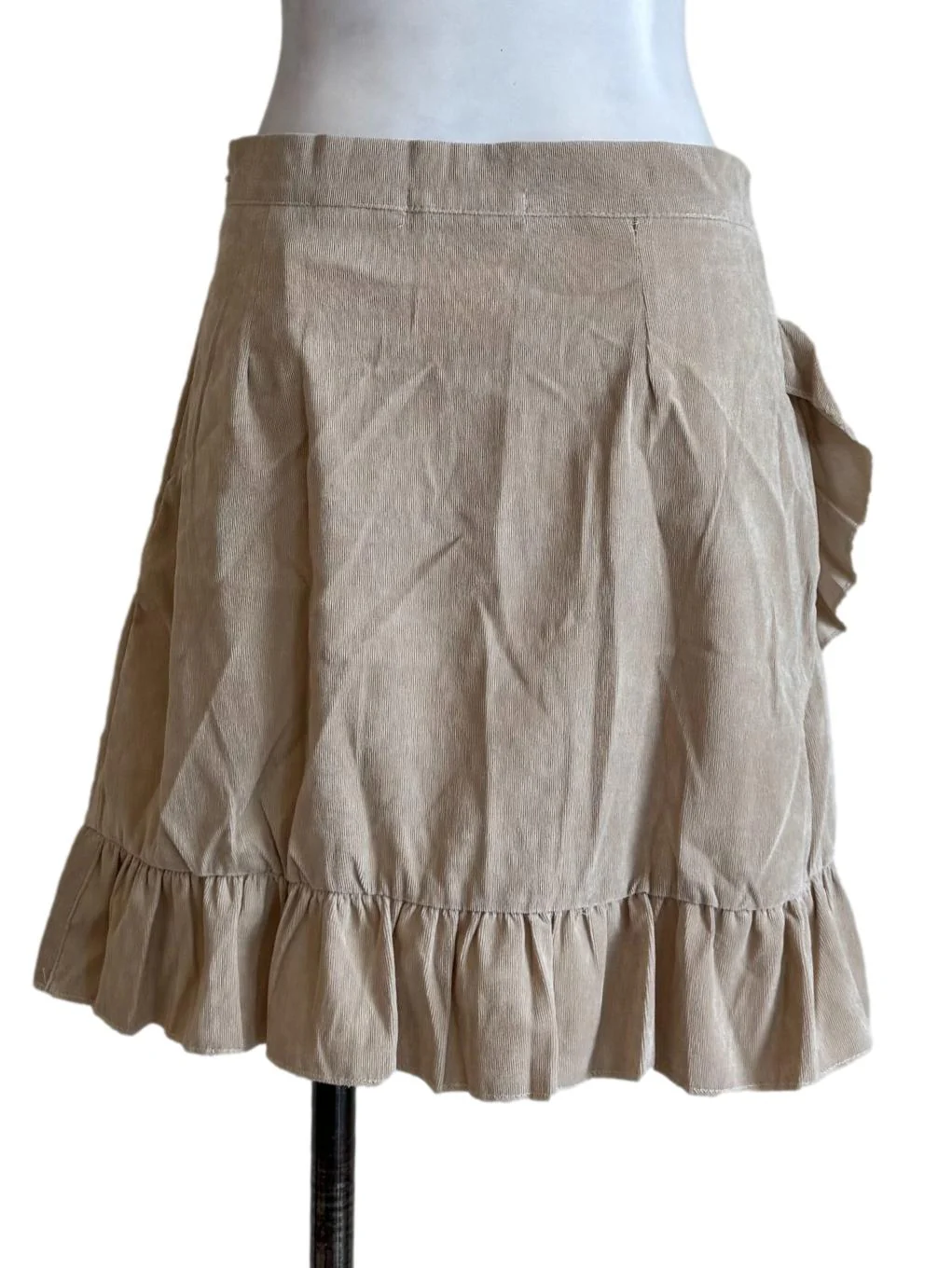 Sand Beige Ruffle Mini Skirt - Image 2