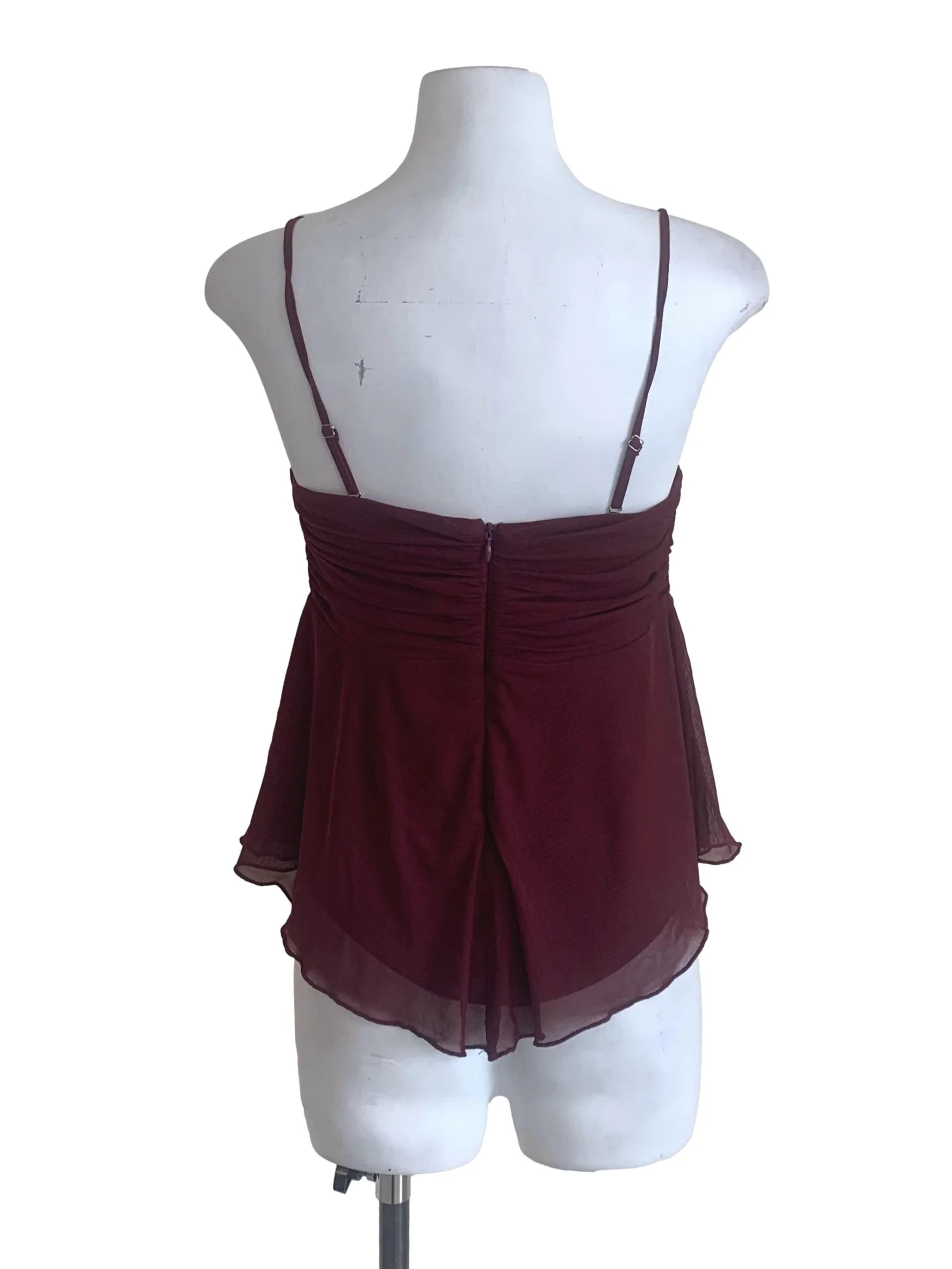 Sangria Red Spaghetti Strap Top - Image 2