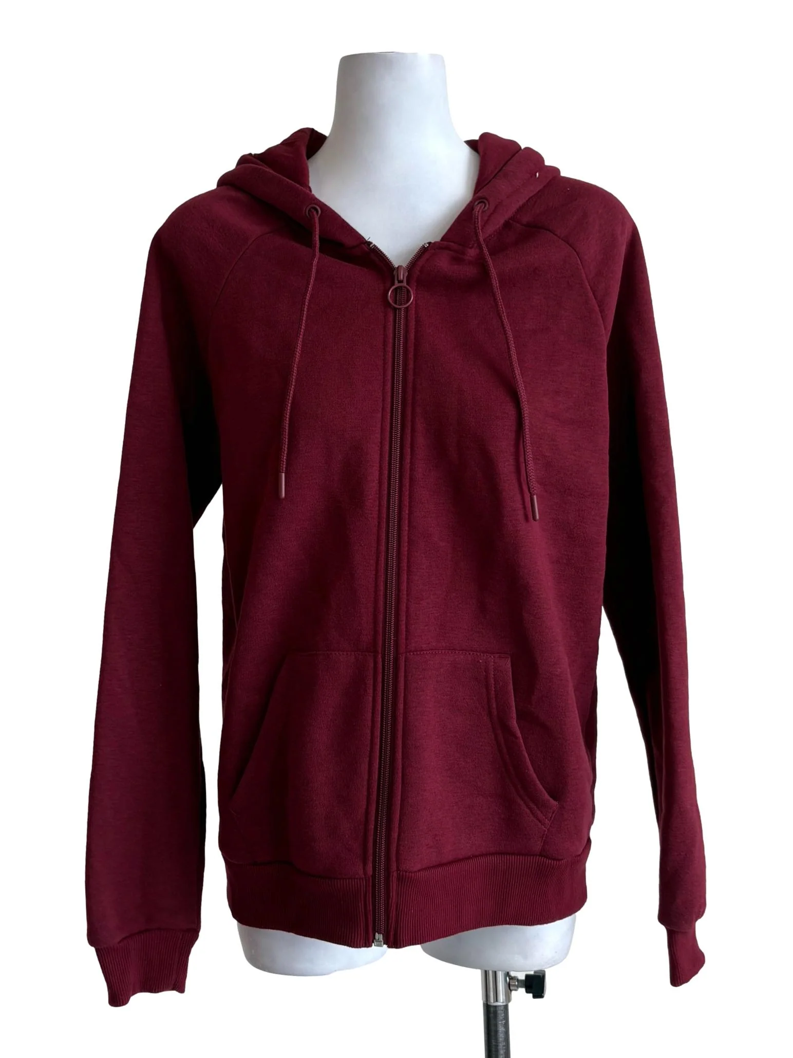 Sangria Red Zip Hoodie