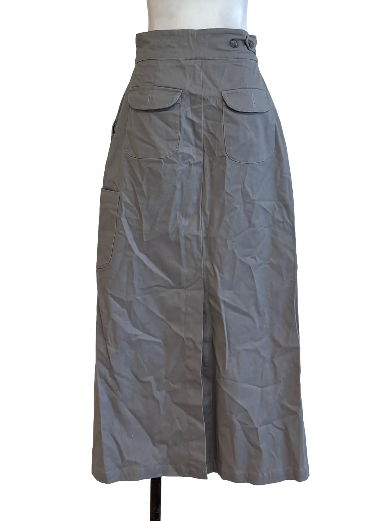 Seal Grey Cotton Skirt - Image 2