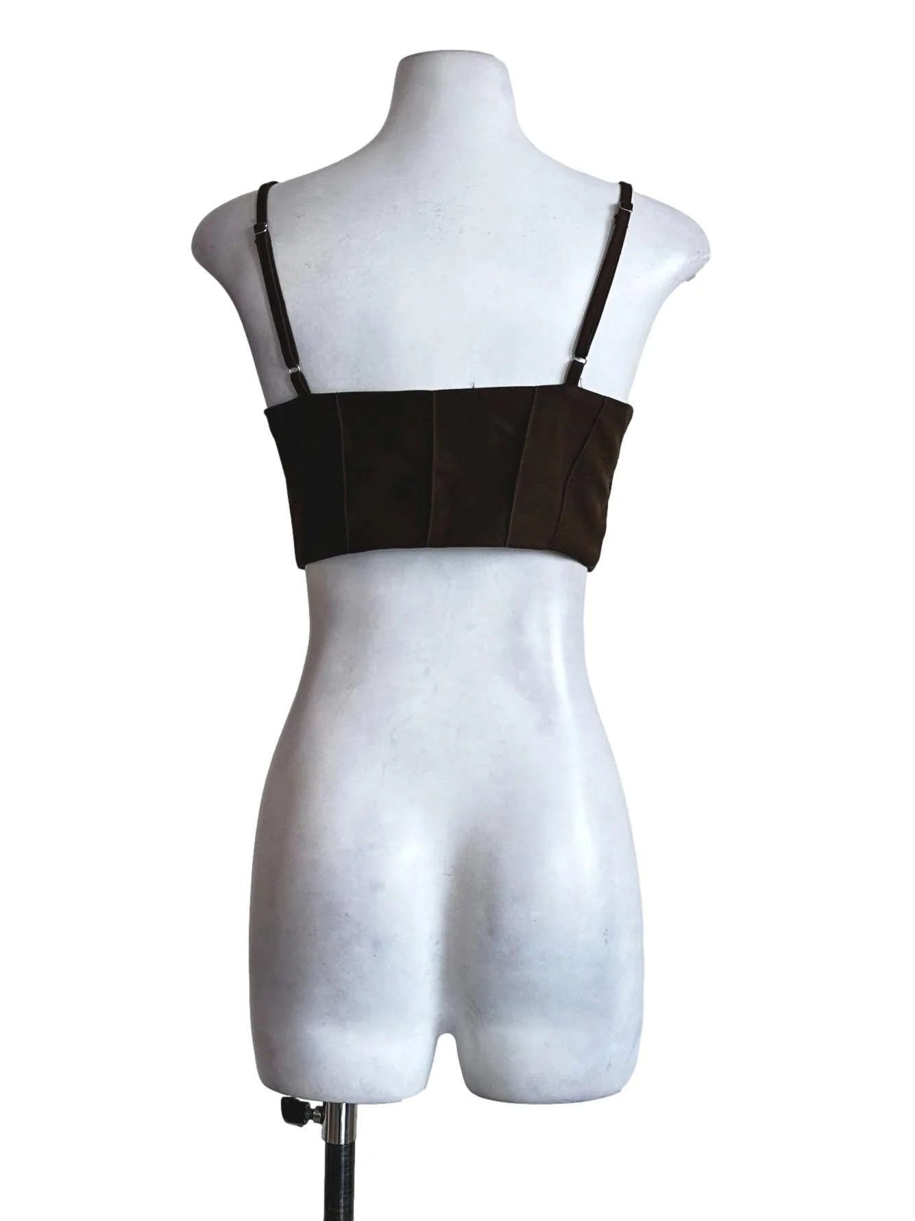 Seaweed Green Plain Crop Top - Image 2