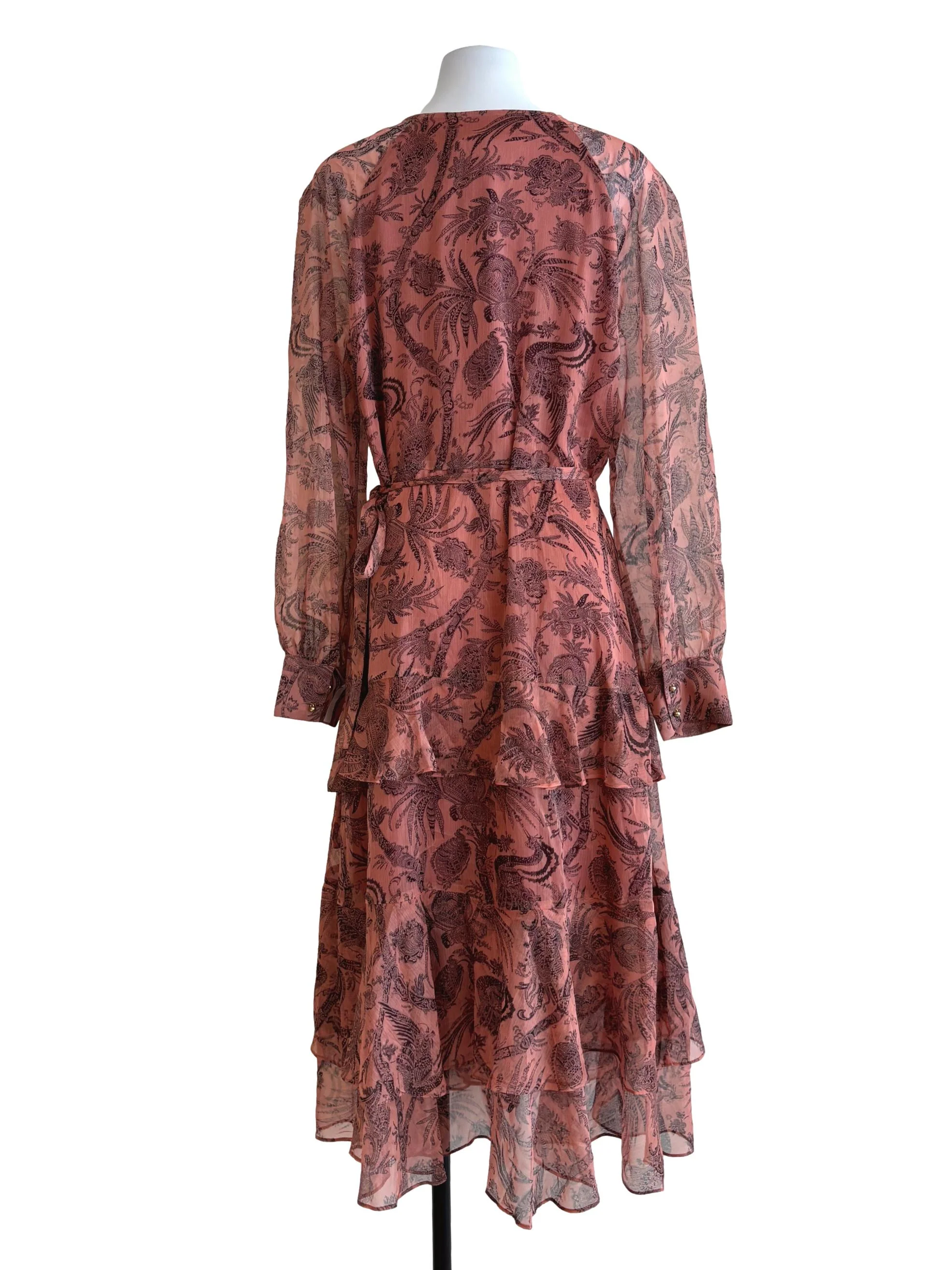 Sepia Printed Wrap Dress - Image 2
